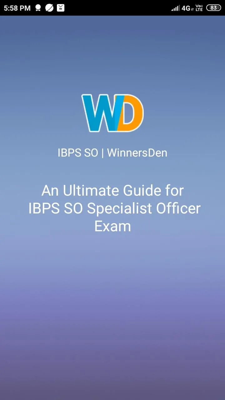 IBPS SO | WinnersDen | Indus Appstore | Screenshot