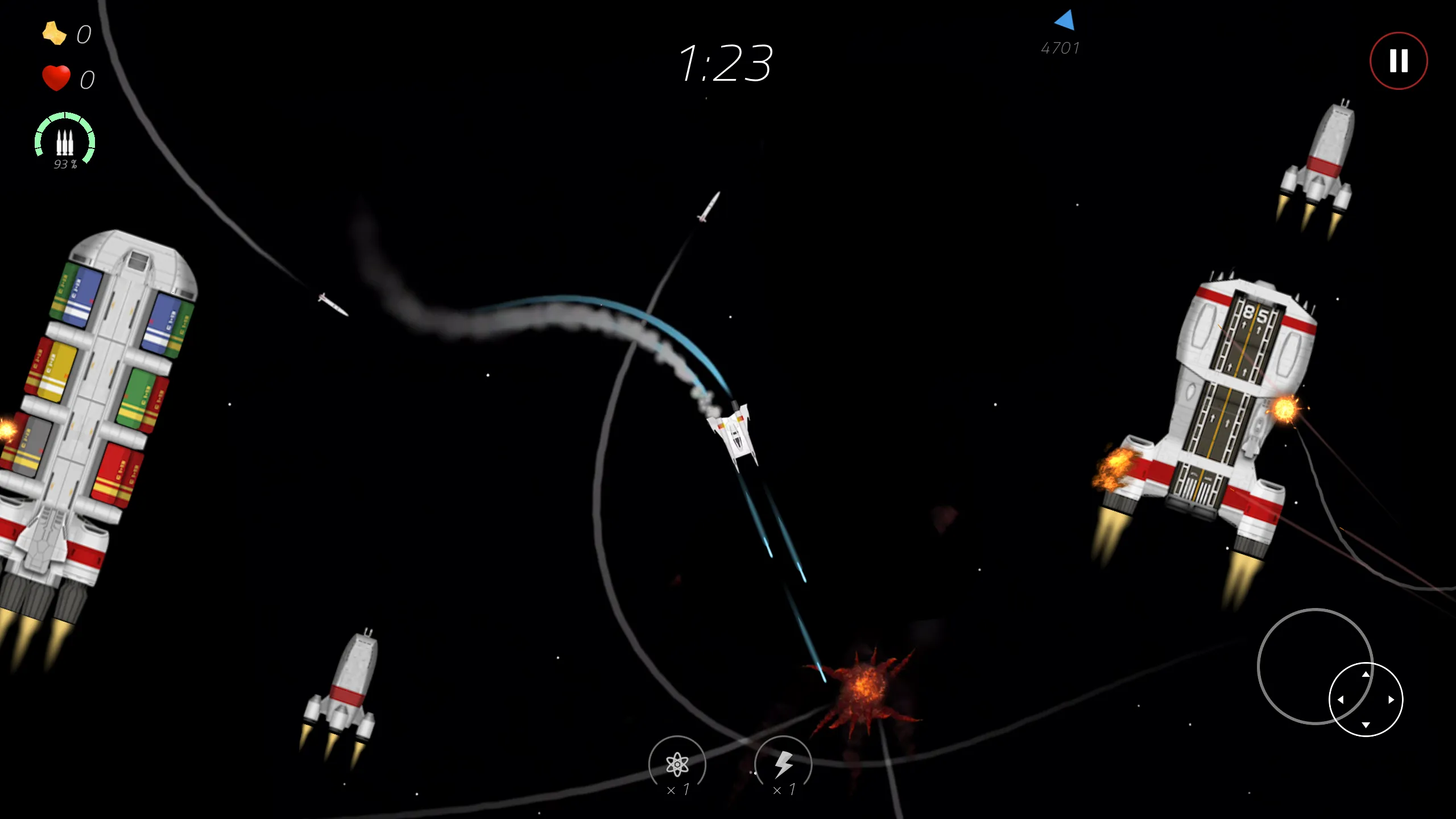 2 Minutes in Space: Missiles! | Indus Appstore | Screenshot