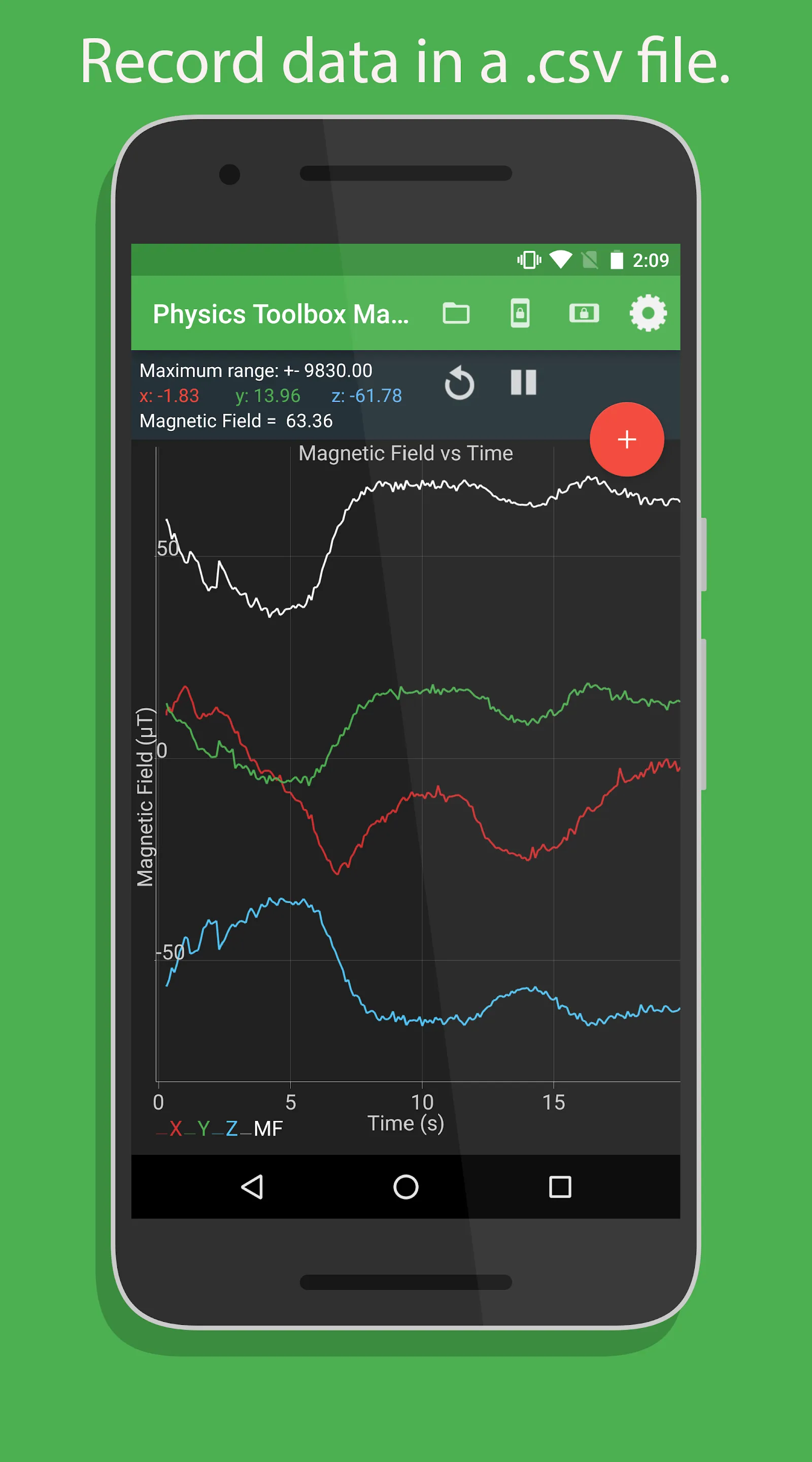 Physics Toolbox Magnetometer | Indus Appstore | Screenshot