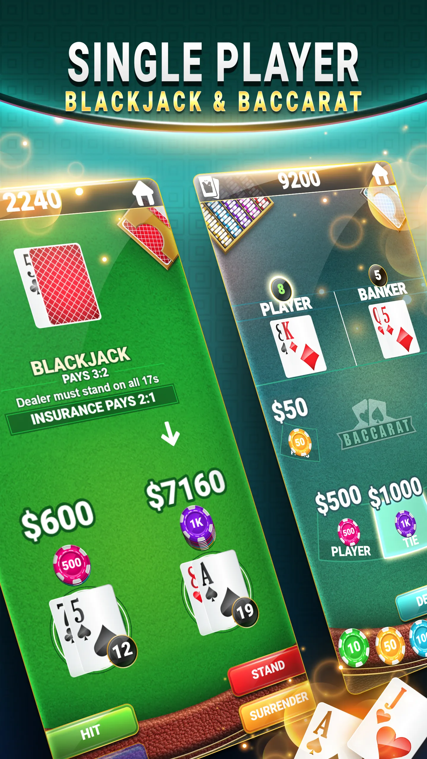 Blackjack & Baccarat Card Game | Indus Appstore | Screenshot