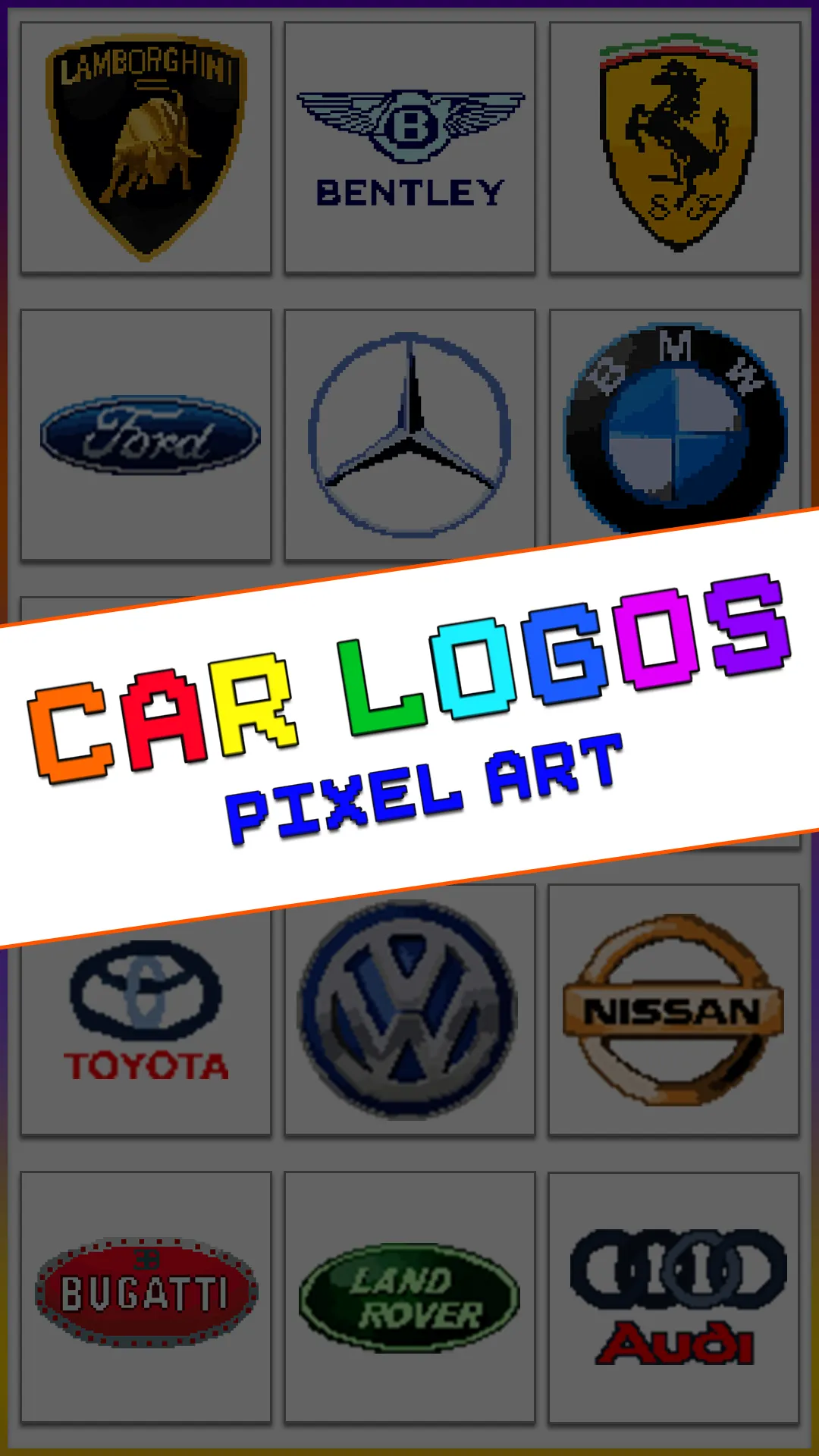 Cars Logo Pixel Art Coloring | Indus Appstore | Screenshot