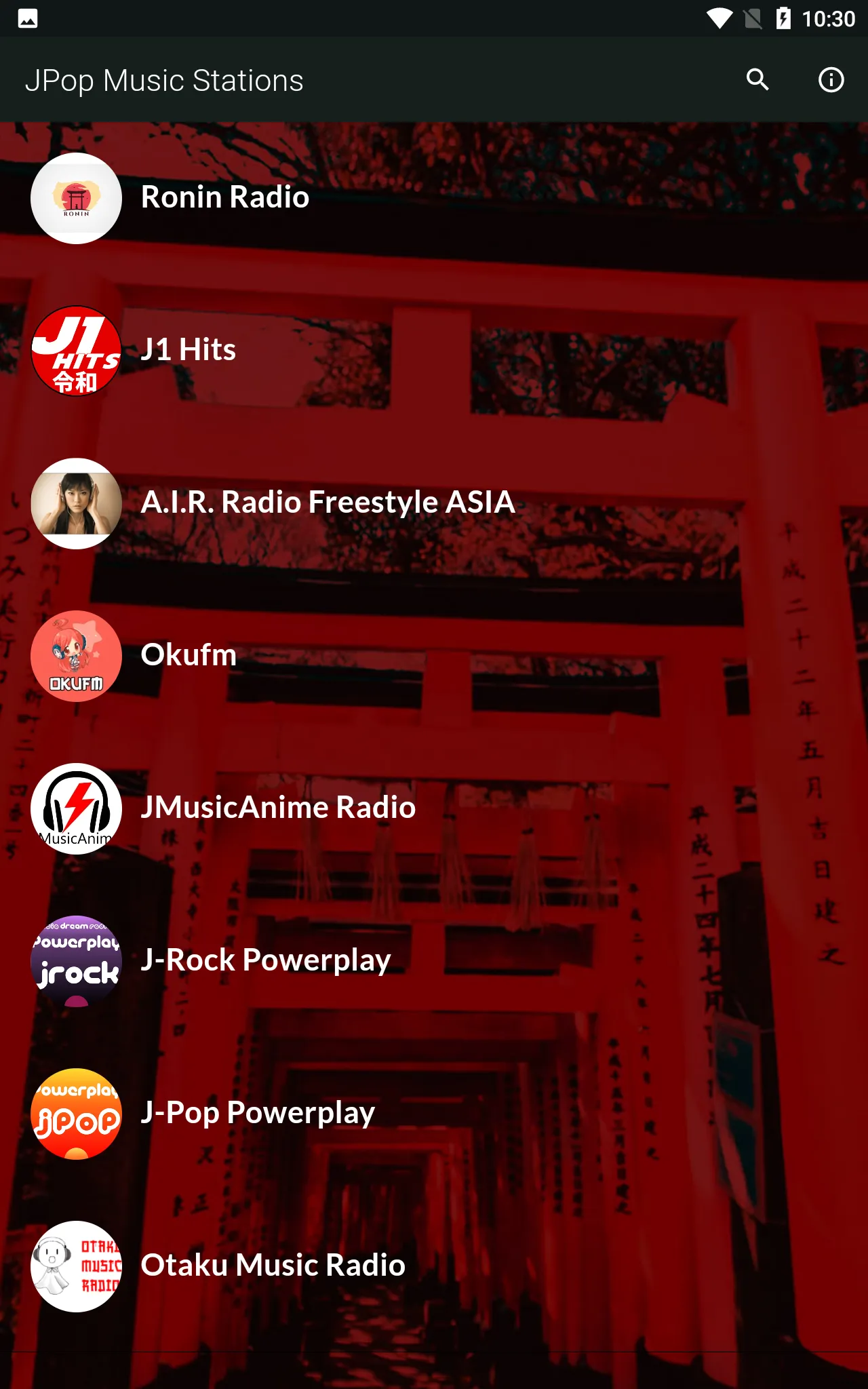 JPop Music Stations | Indus Appstore | Screenshot