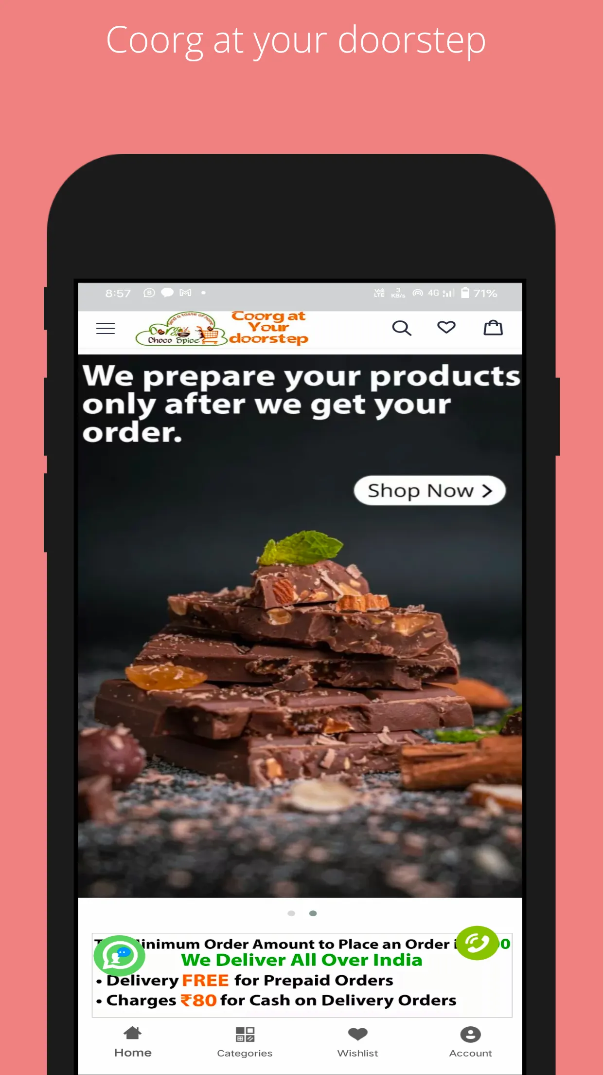 Coorg Shop - Choco Coorg Spice | Indus Appstore | Screenshot