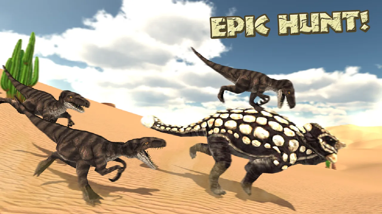 Hungry Raptor Desert Dino Hunt | Indus Appstore | Screenshot