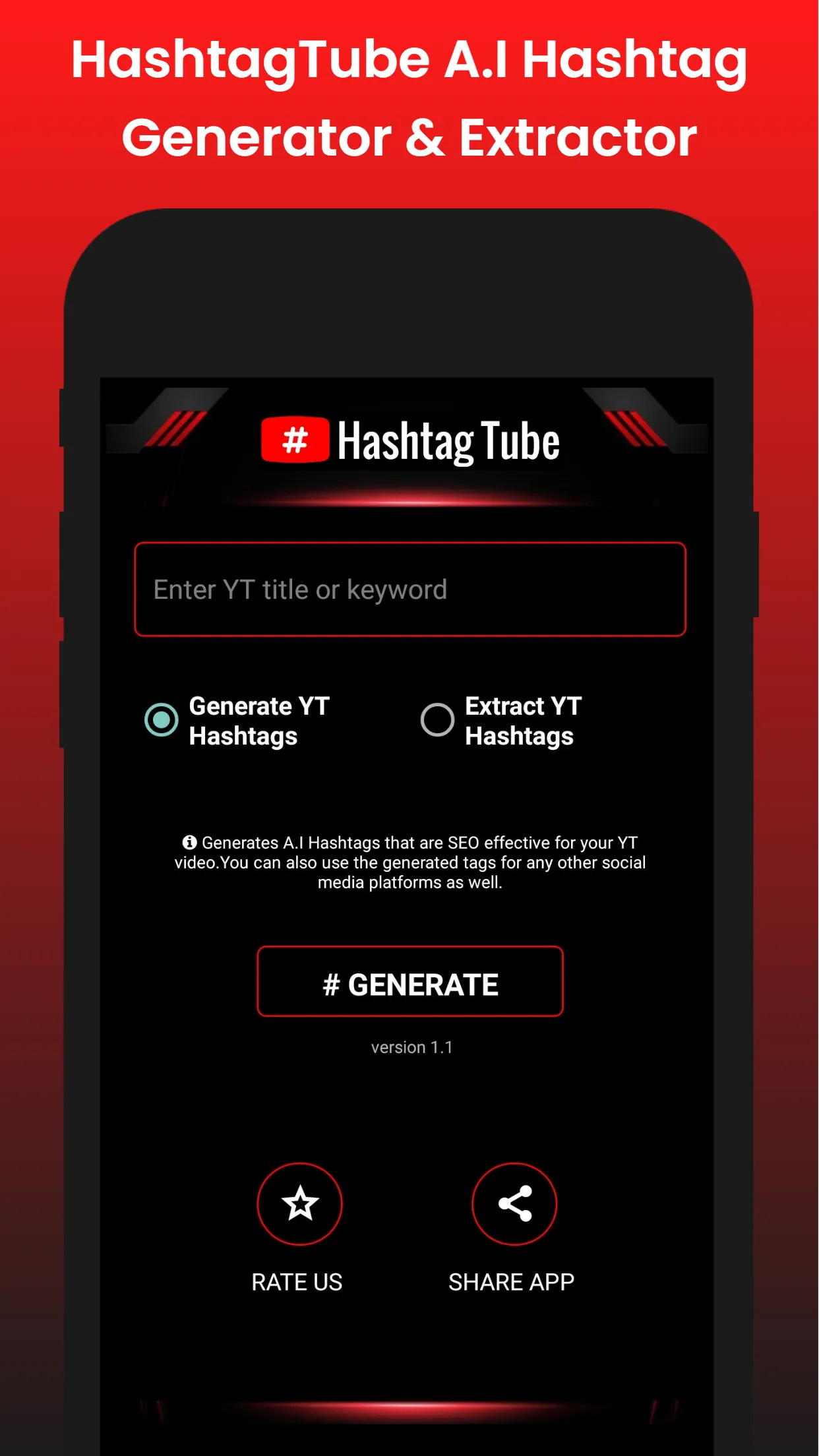 Hashtag Generator & Extractor | Indus Appstore | Screenshot