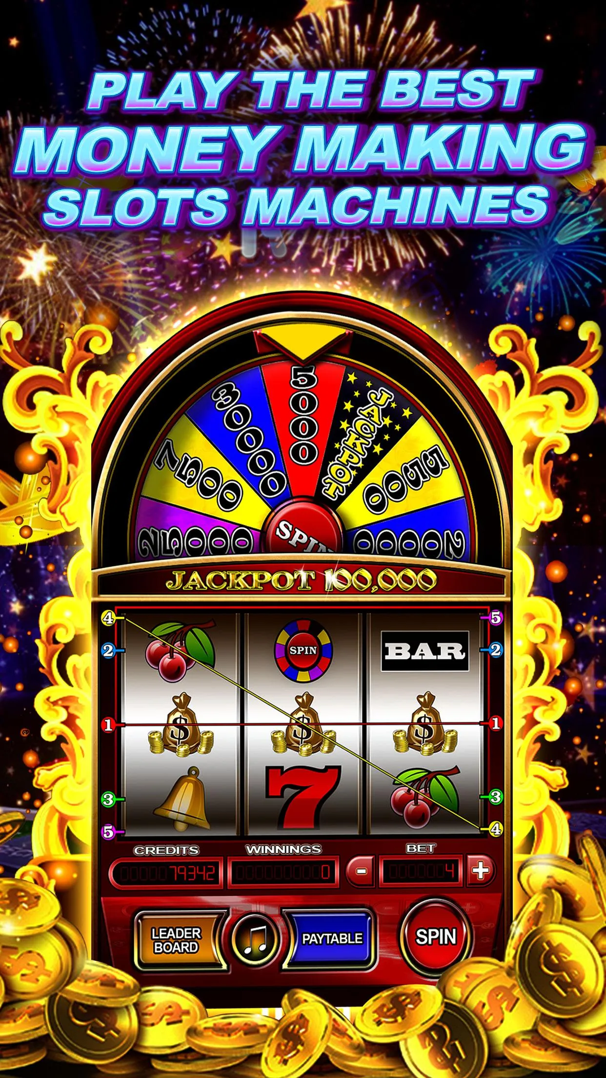 Money Wheel Slot Machine Game | Indus Appstore | Screenshot