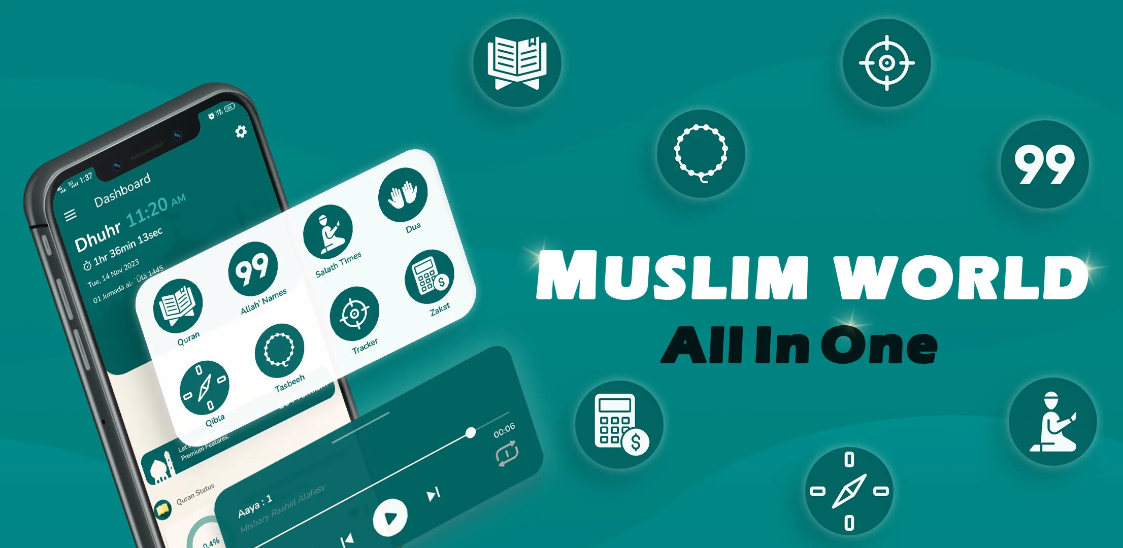 Muslim World:Quran,Salah,Athan | Indus Appstore | Screenshot