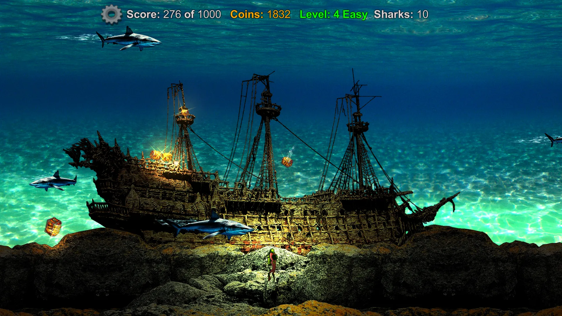 Deep Immersion - Sharks & Gold | Indus Appstore | Screenshot