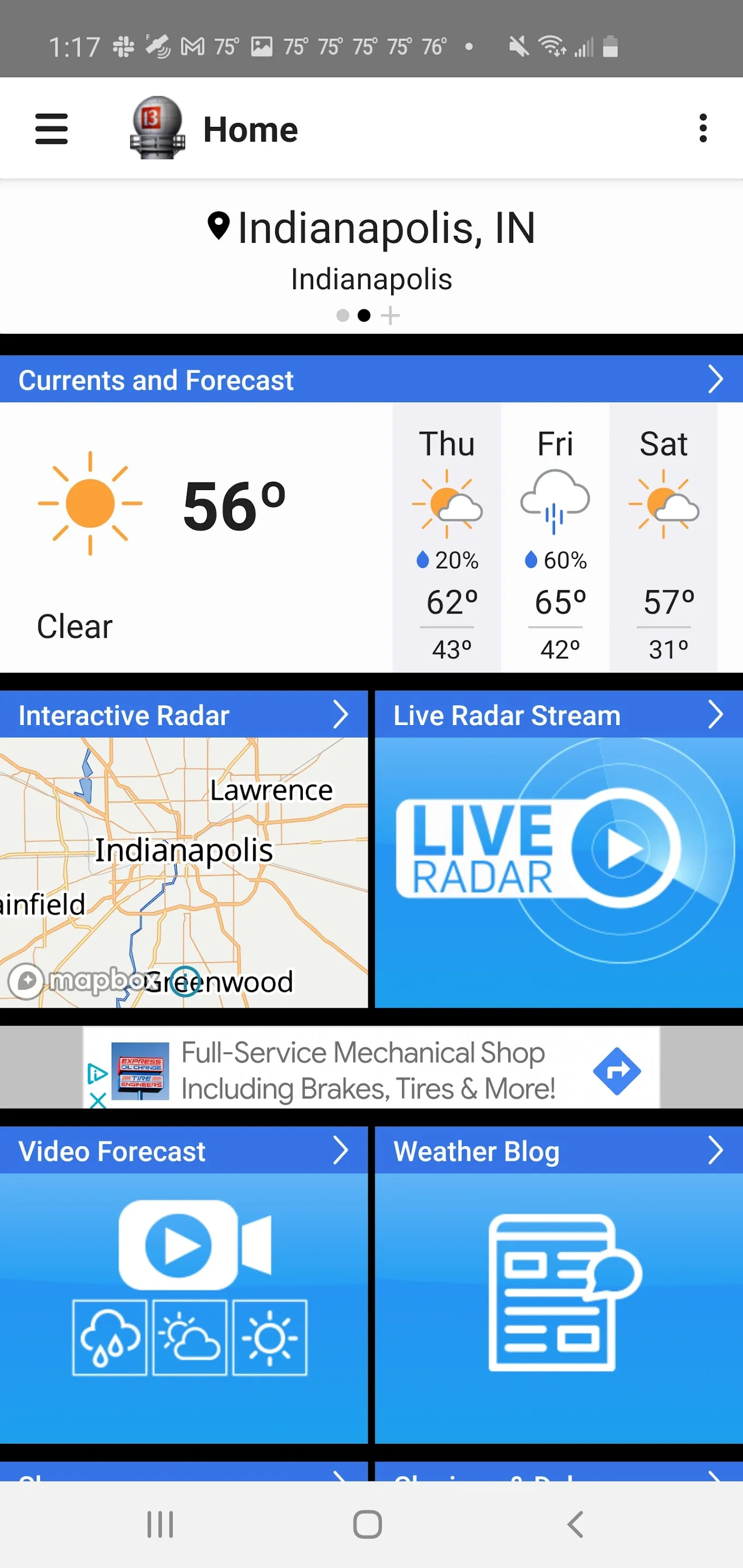 WTHR Live Doppler 13 Weather | Indus Appstore | Screenshot