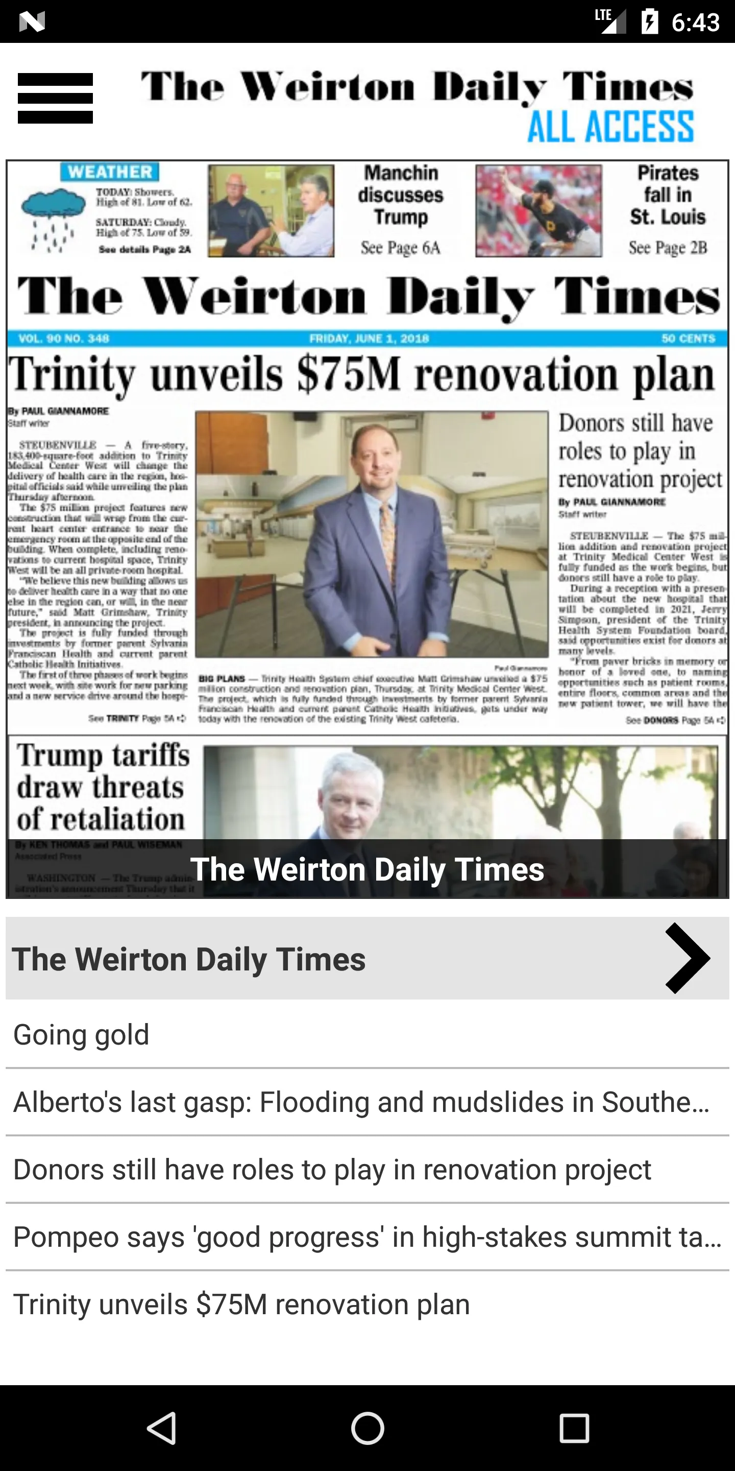 The Weirton Daily Times | Indus Appstore | Screenshot