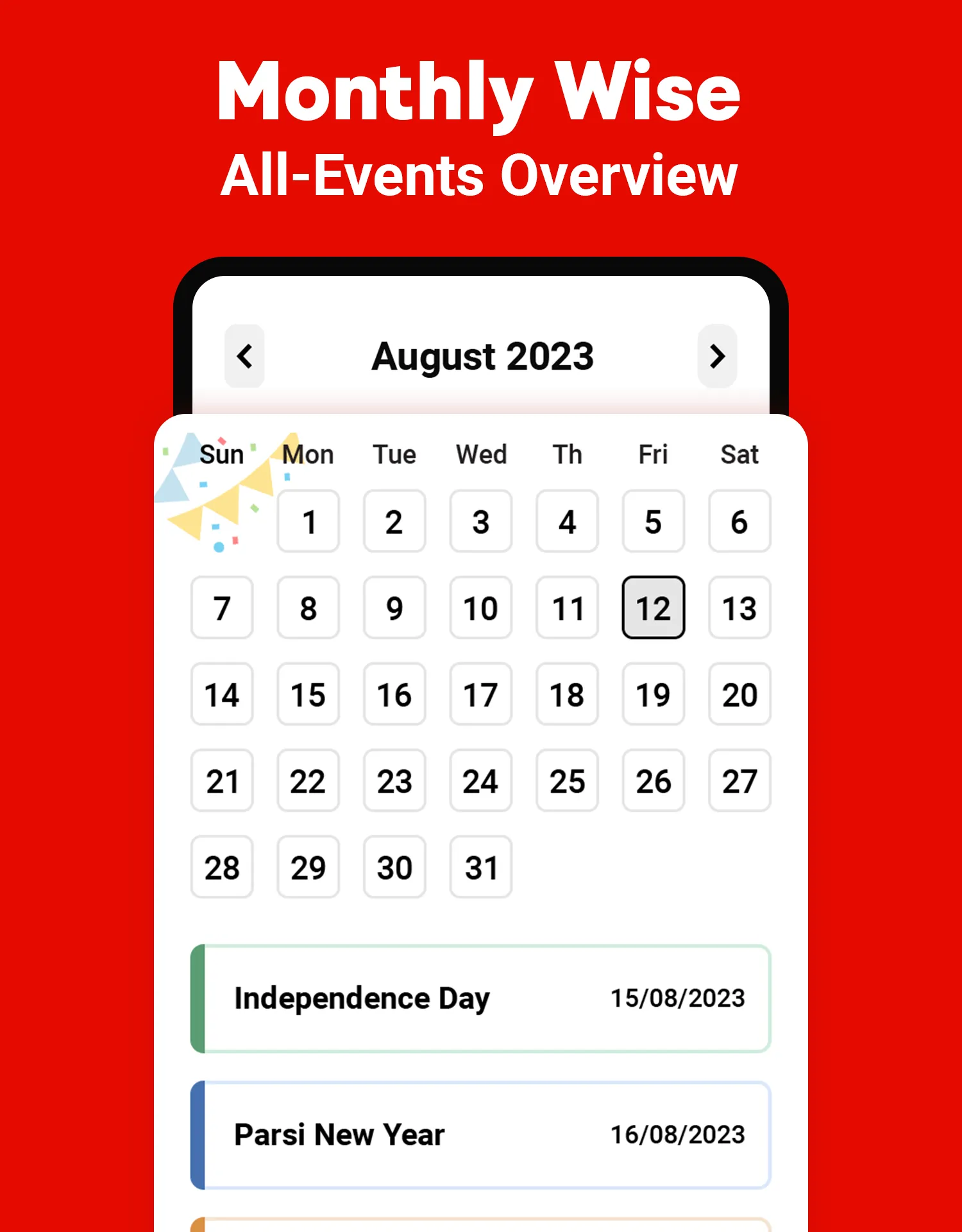Calendar | Indus Appstore | Screenshot