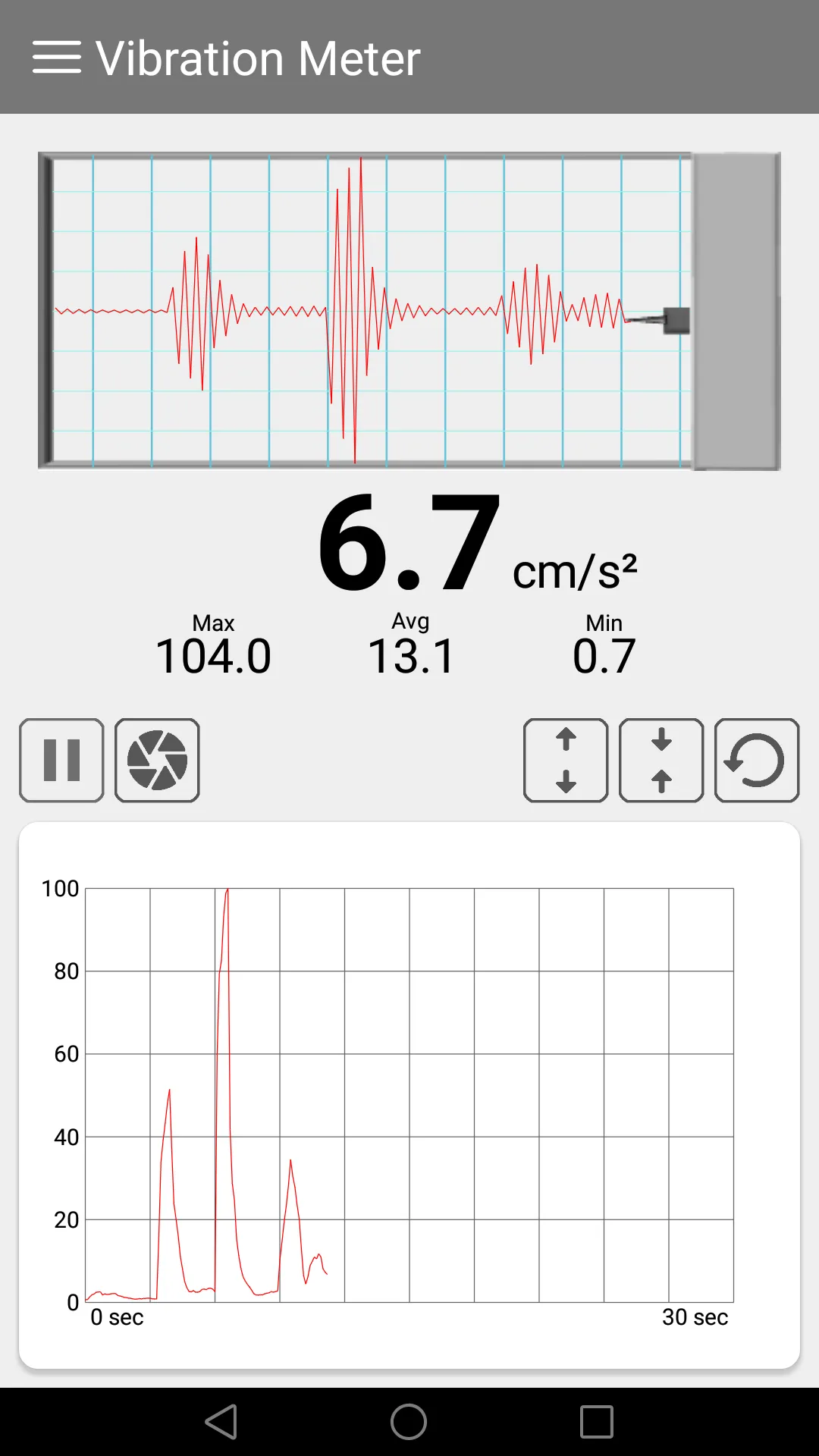 Vibration Meter | Indus Appstore | Screenshot