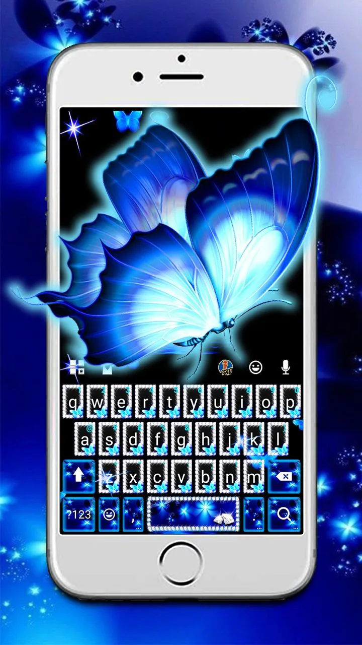 Neon Diamond Butterfly Keyboar | Indus Appstore | Screenshot