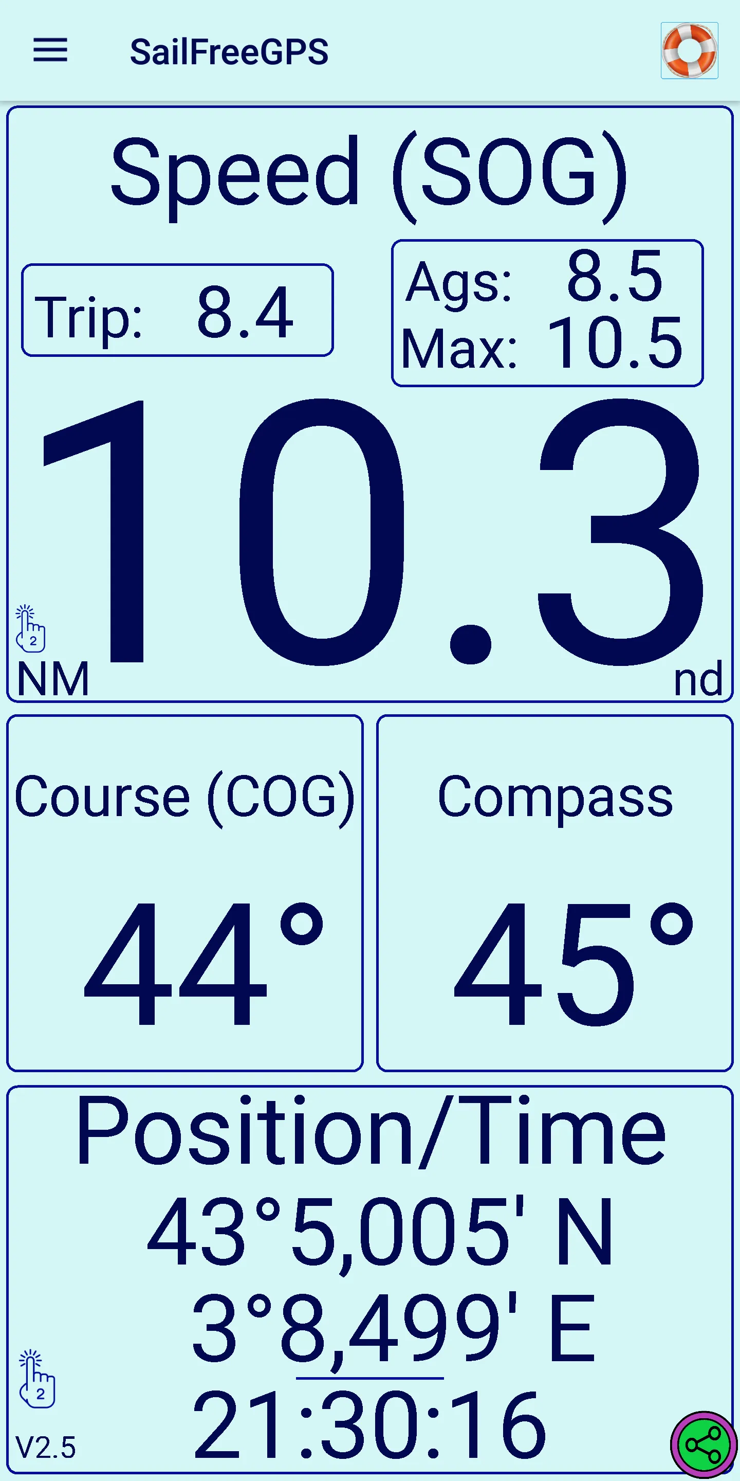 SailFreeGPS | Indus Appstore | Screenshot