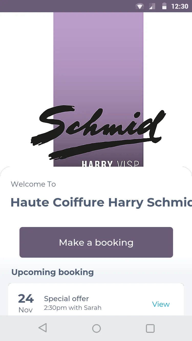 Haute Coiffure Harry Schmid | Indus Appstore | Screenshot