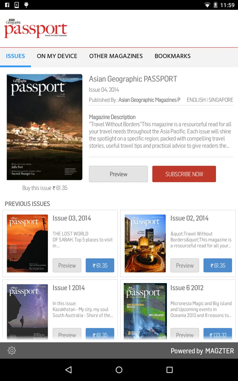 Asian Geographic PASSPORT | Indus Appstore | Screenshot