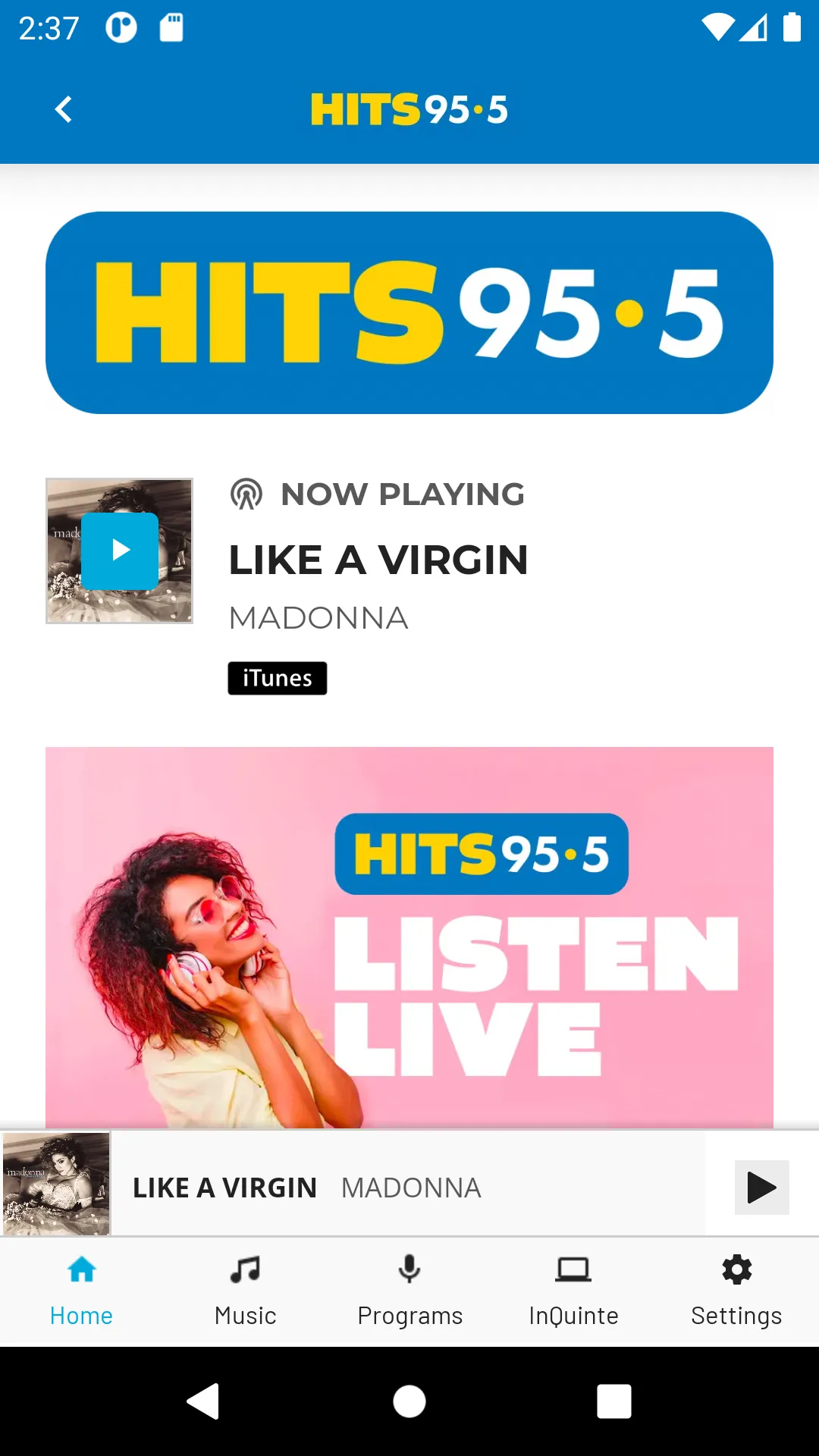 Hits 95.5 | Indus Appstore | Screenshot