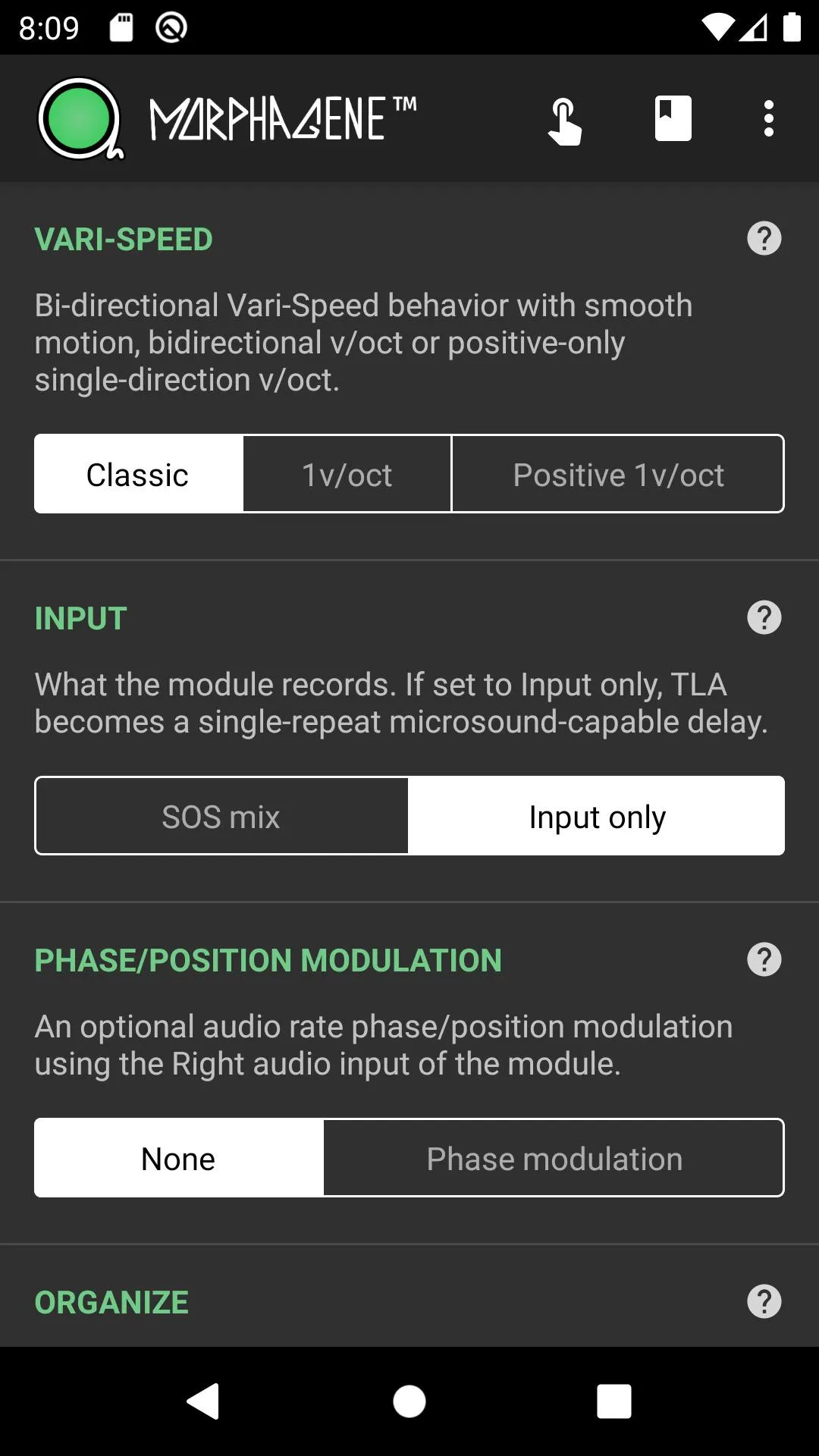 Morphagene options | Indus Appstore | Screenshot