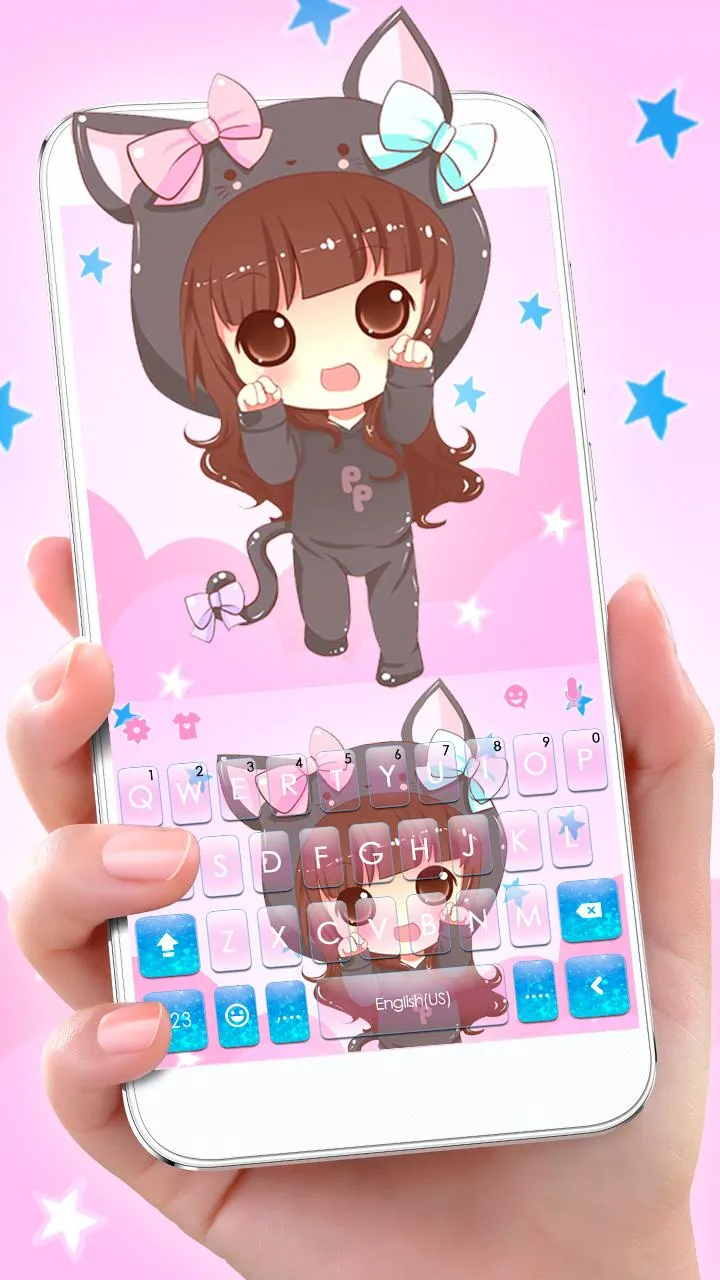 Kawaii Bow Girl Theme | Indus Appstore | Screenshot