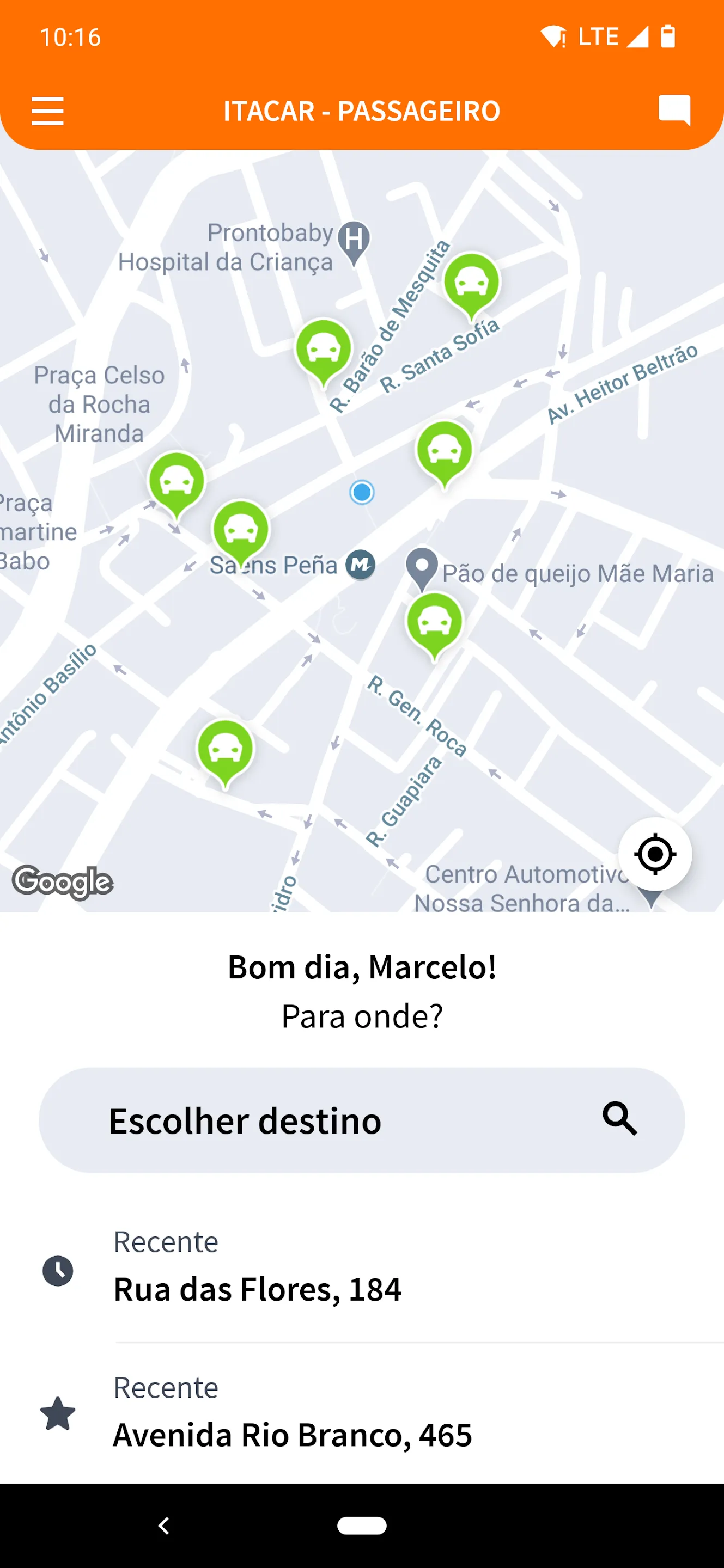 ItaCar - Passageiro | Indus Appstore | Screenshot