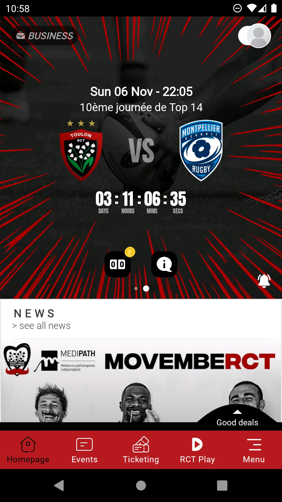 Rugby Club Toulonnais | Indus Appstore | Screenshot