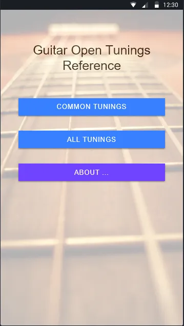 Guitar Open Tuning Reference | Indus Appstore | Screenshot