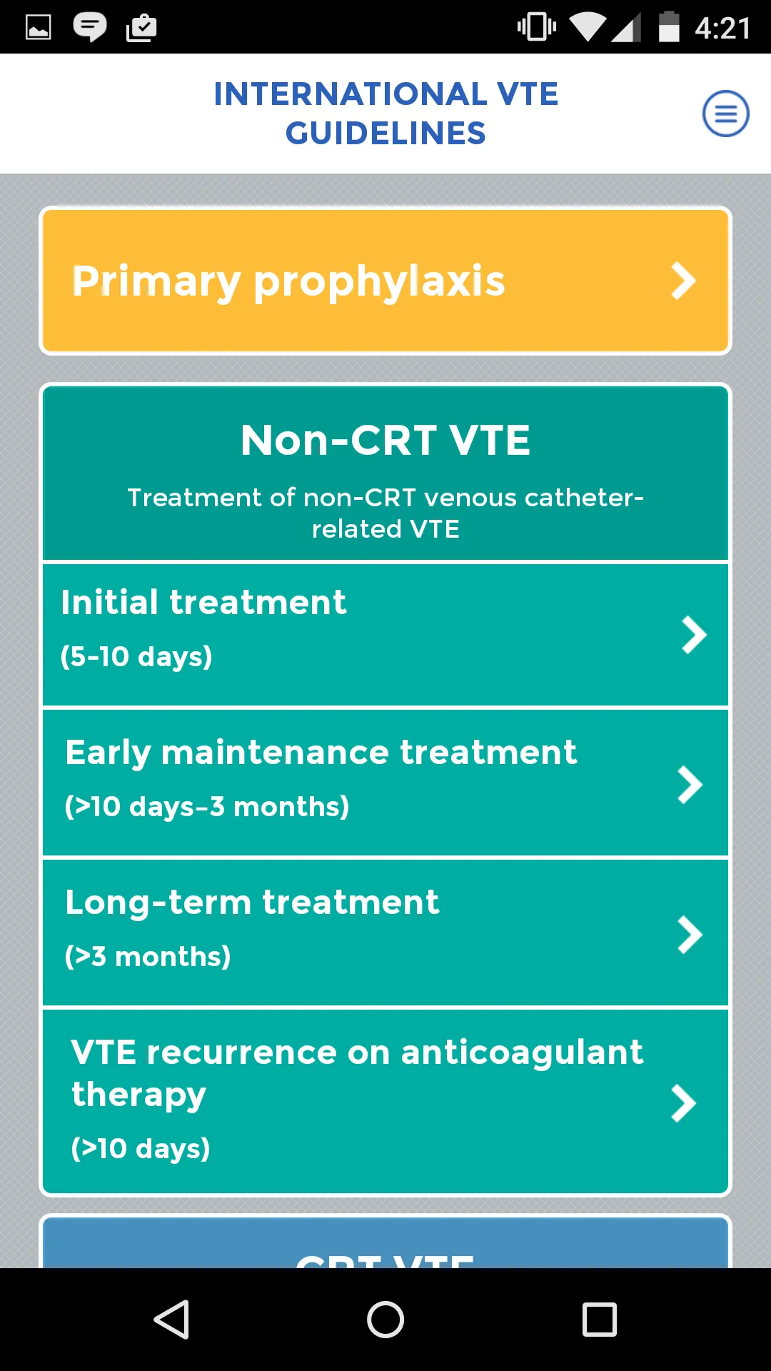 Int. VTE & Cancer Guidelines | Indus Appstore | Screenshot