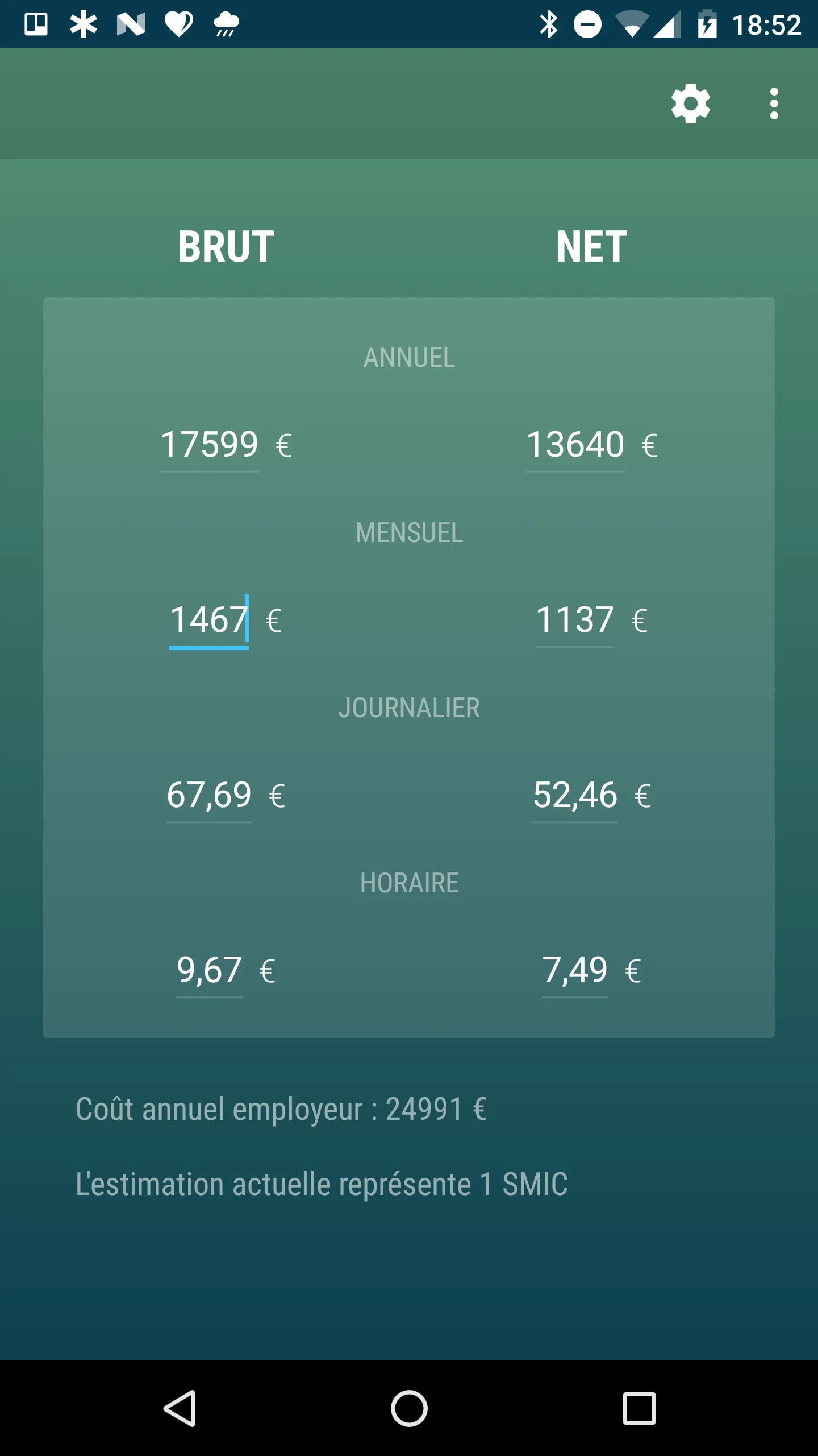 Salaire Brut ou Net | Indus Appstore | Screenshot