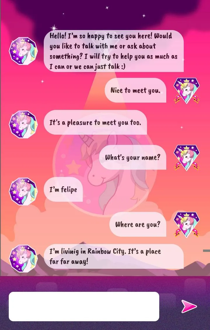 Talking Unicorn (Chat) | Indus Appstore | Screenshot