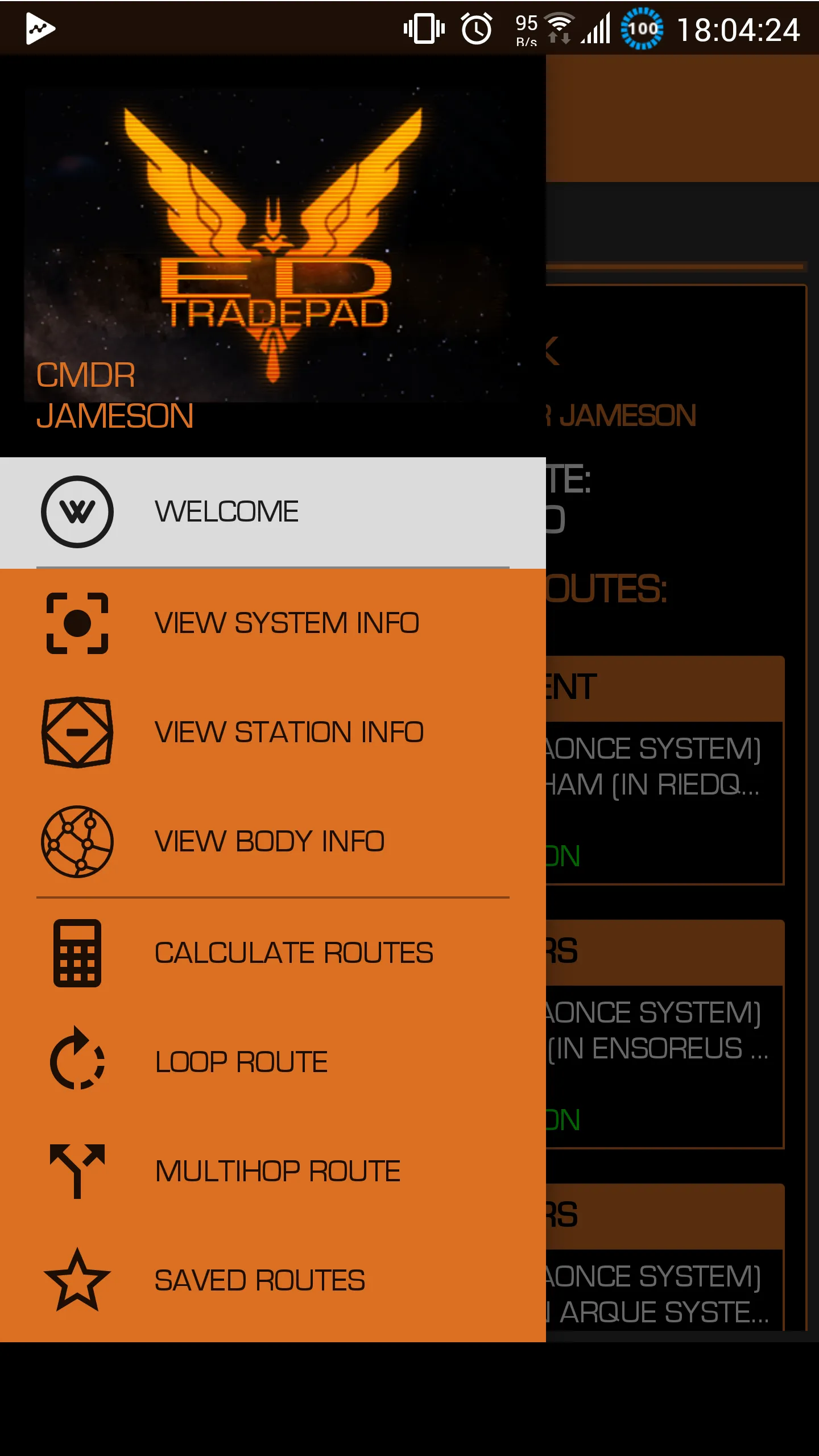 Elite Dangerous TradePad | Indus Appstore | Screenshot