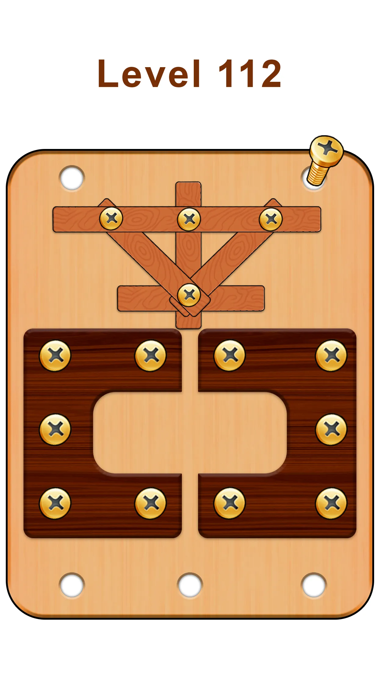 Wood Nuts & Bolts Screw Puzzle | Indus Appstore | Screenshot