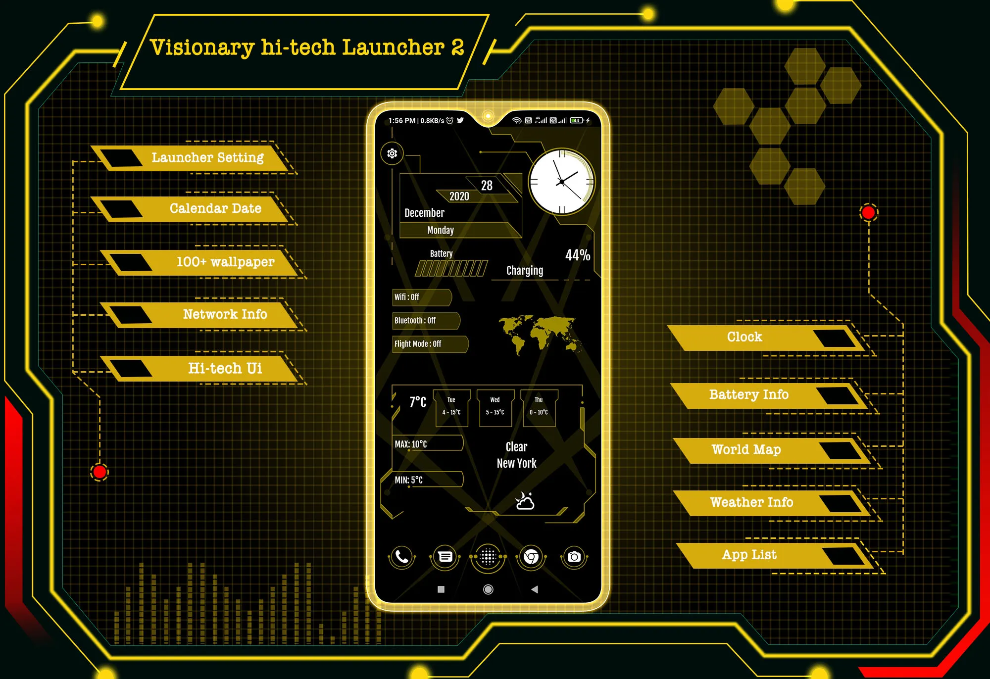 Visionary hi-tech Launcher 2 | Indus Appstore | Screenshot