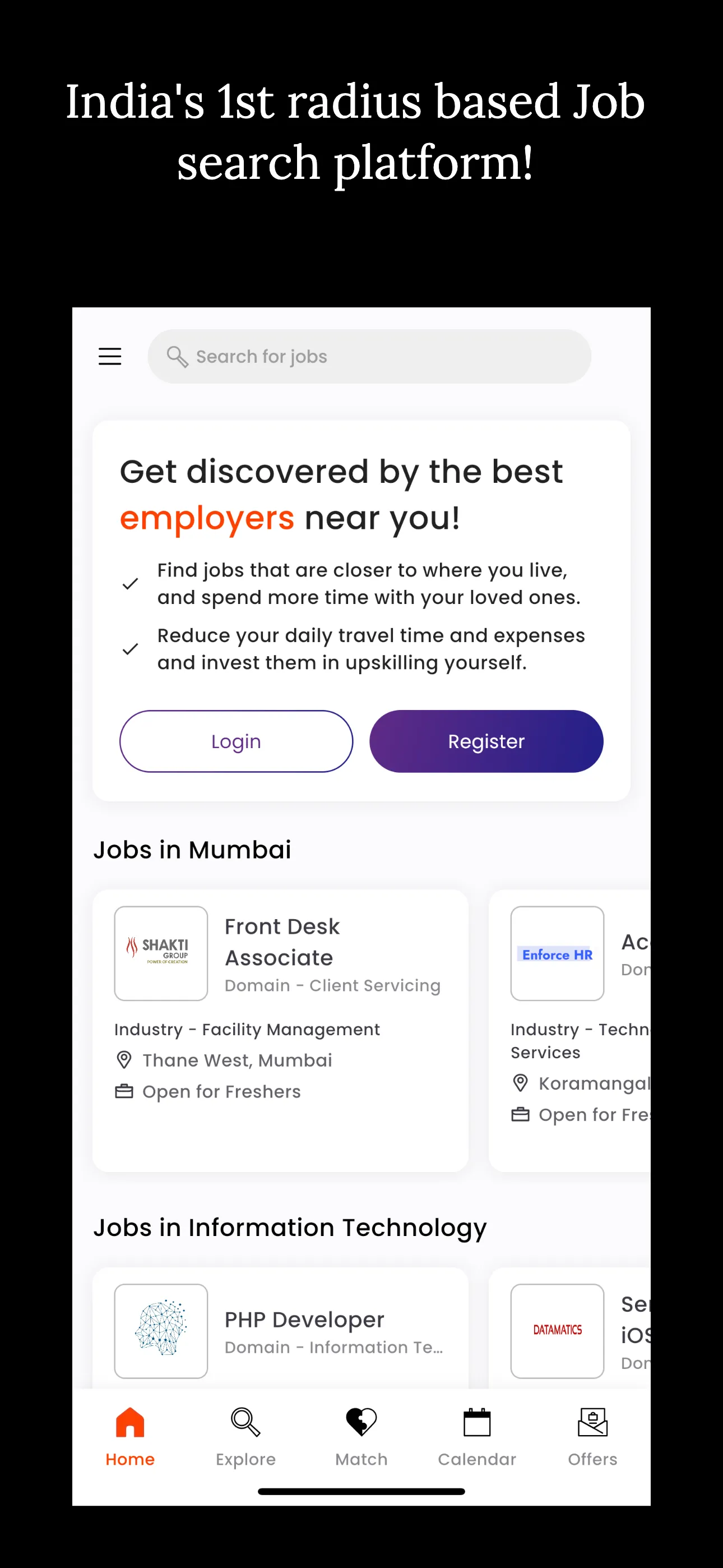 InRadius.in - Job Search | Indus Appstore | Screenshot