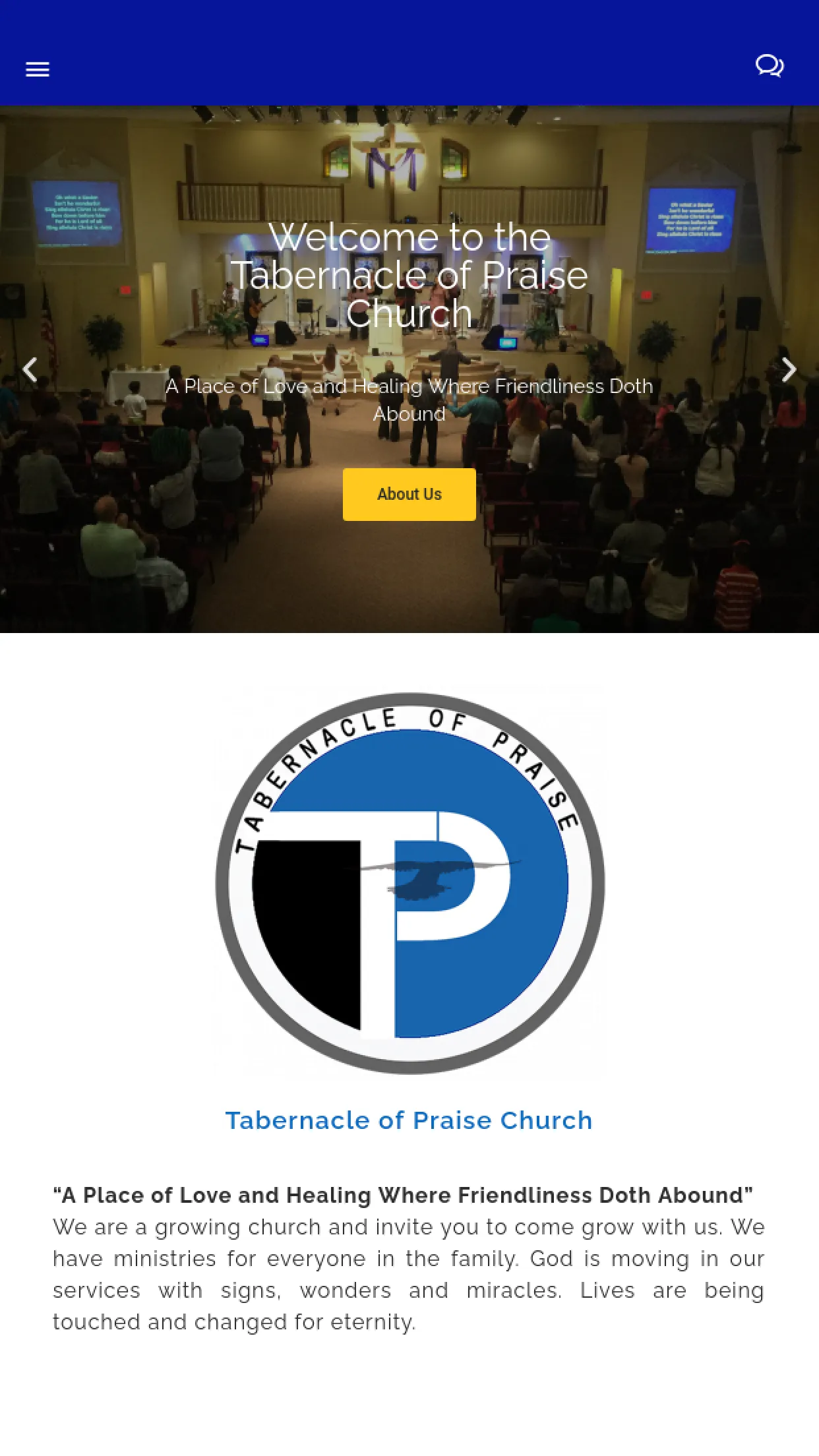 Tabernacle of Praise Church | Indus Appstore | Screenshot