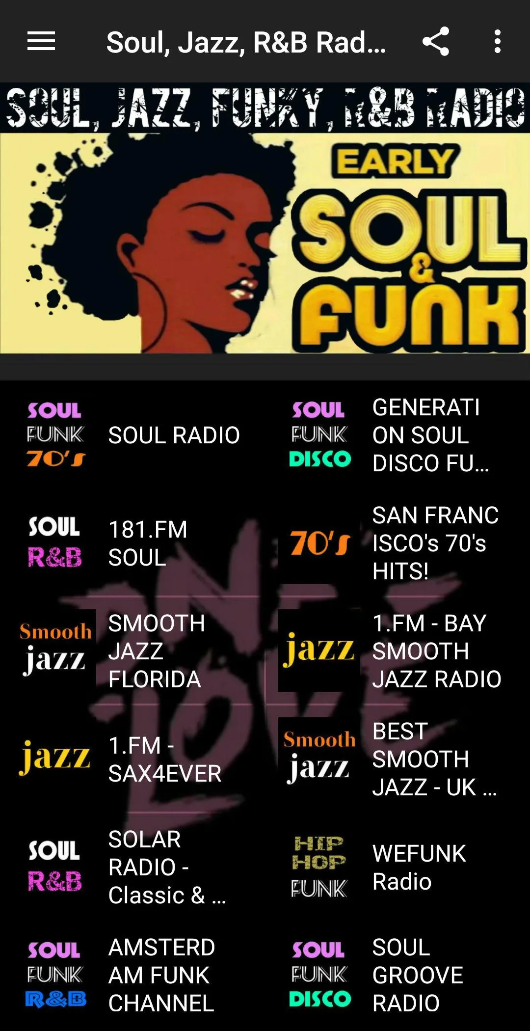 Soul, Rnb, 70's music | Indus Appstore | Screenshot