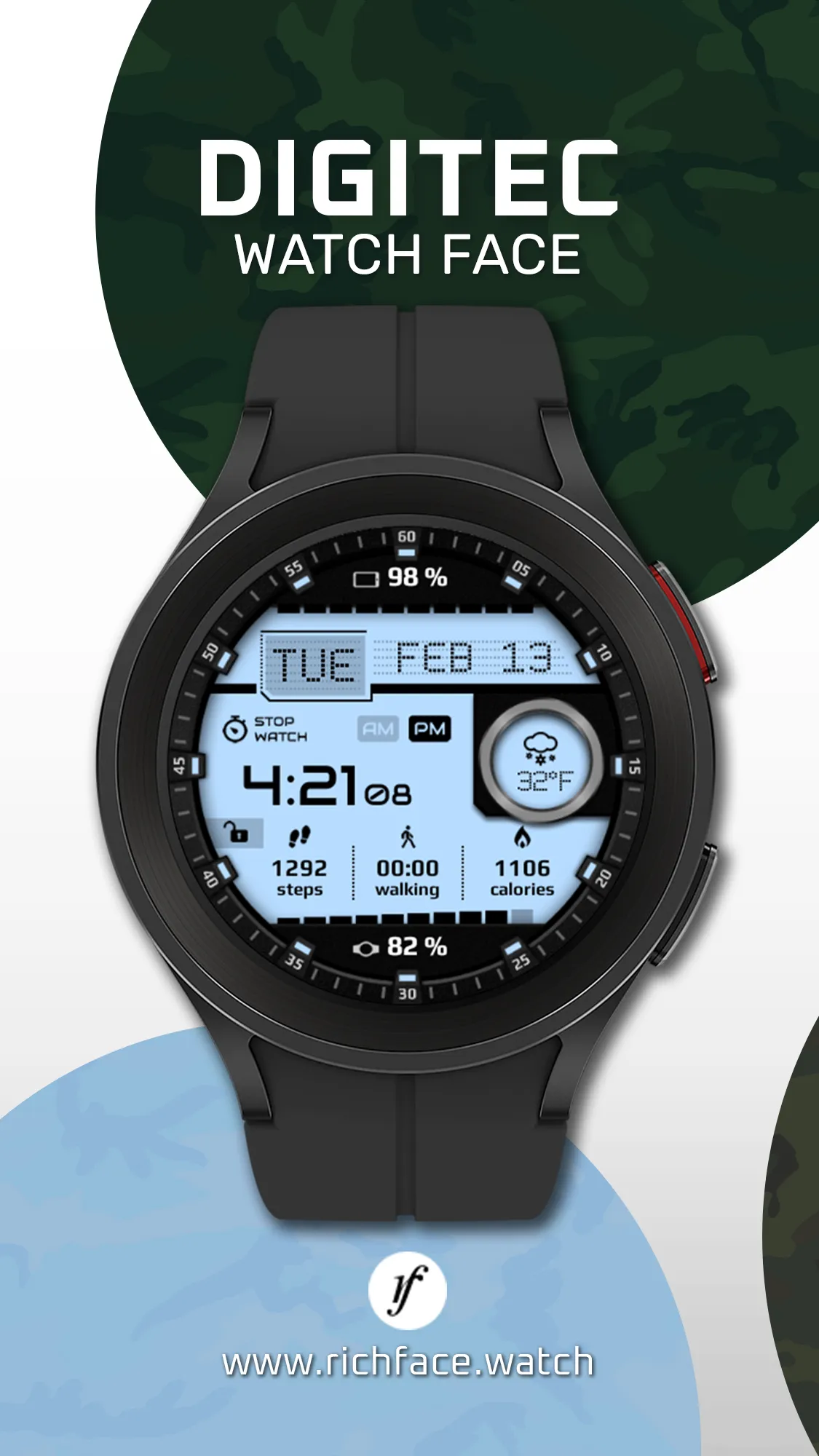 Digitec Watch Face | Indus Appstore | Screenshot