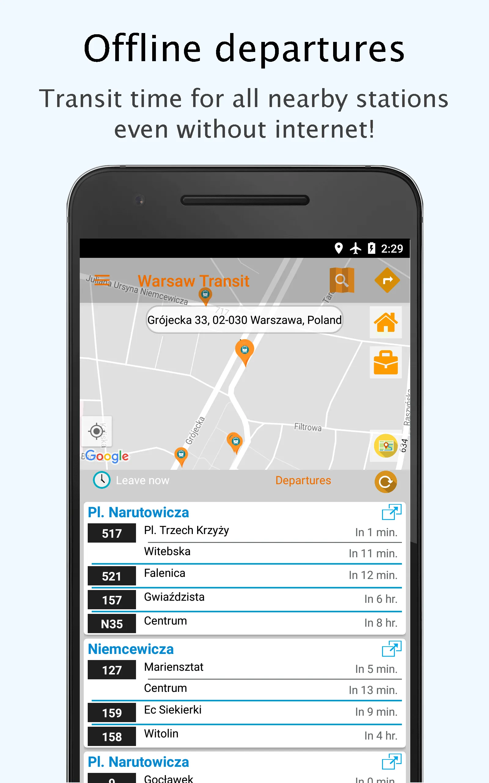 Warsaw Public Transport | Indus Appstore | Screenshot