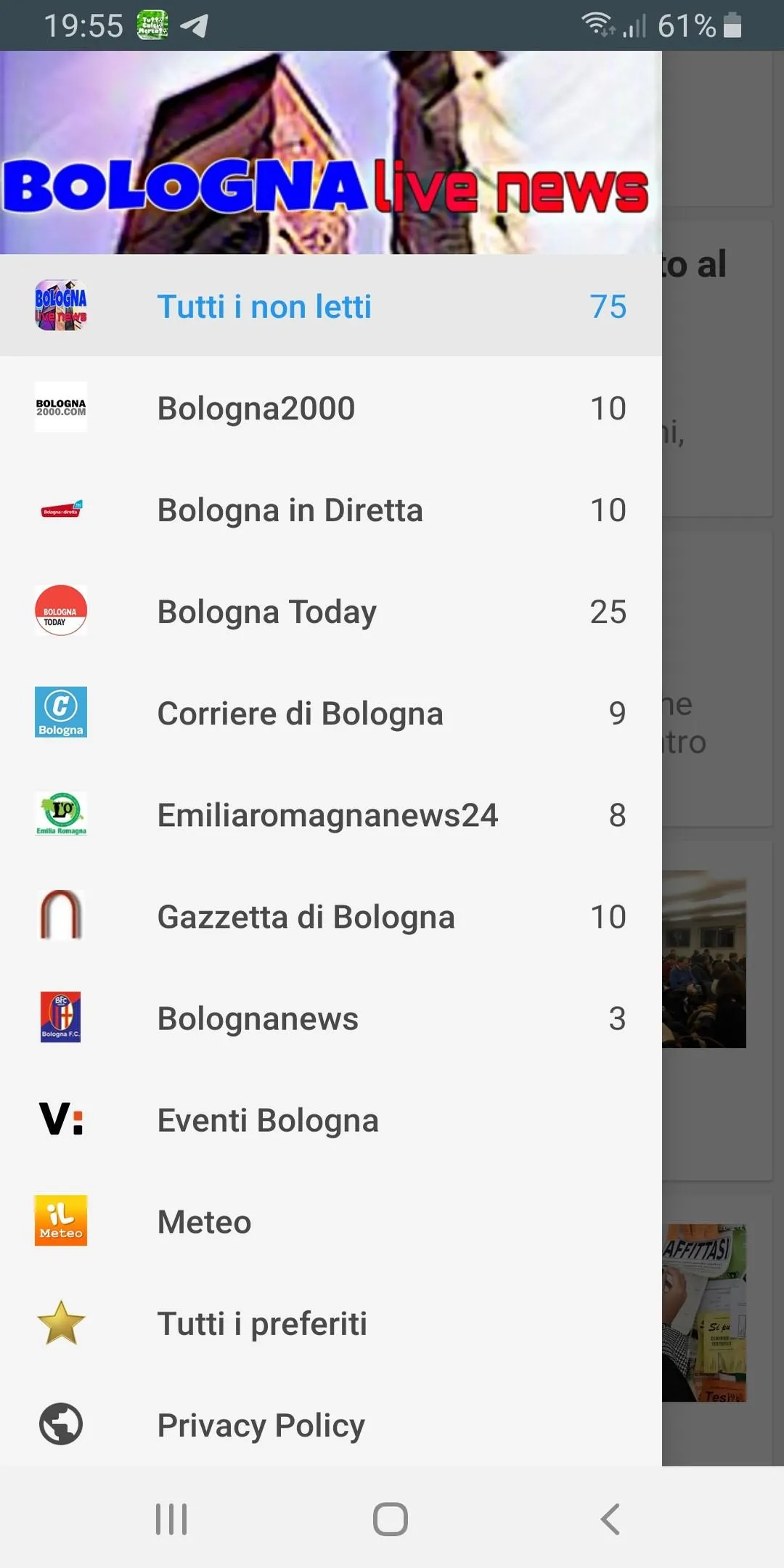 Bologna Live News | Indus Appstore | Screenshot