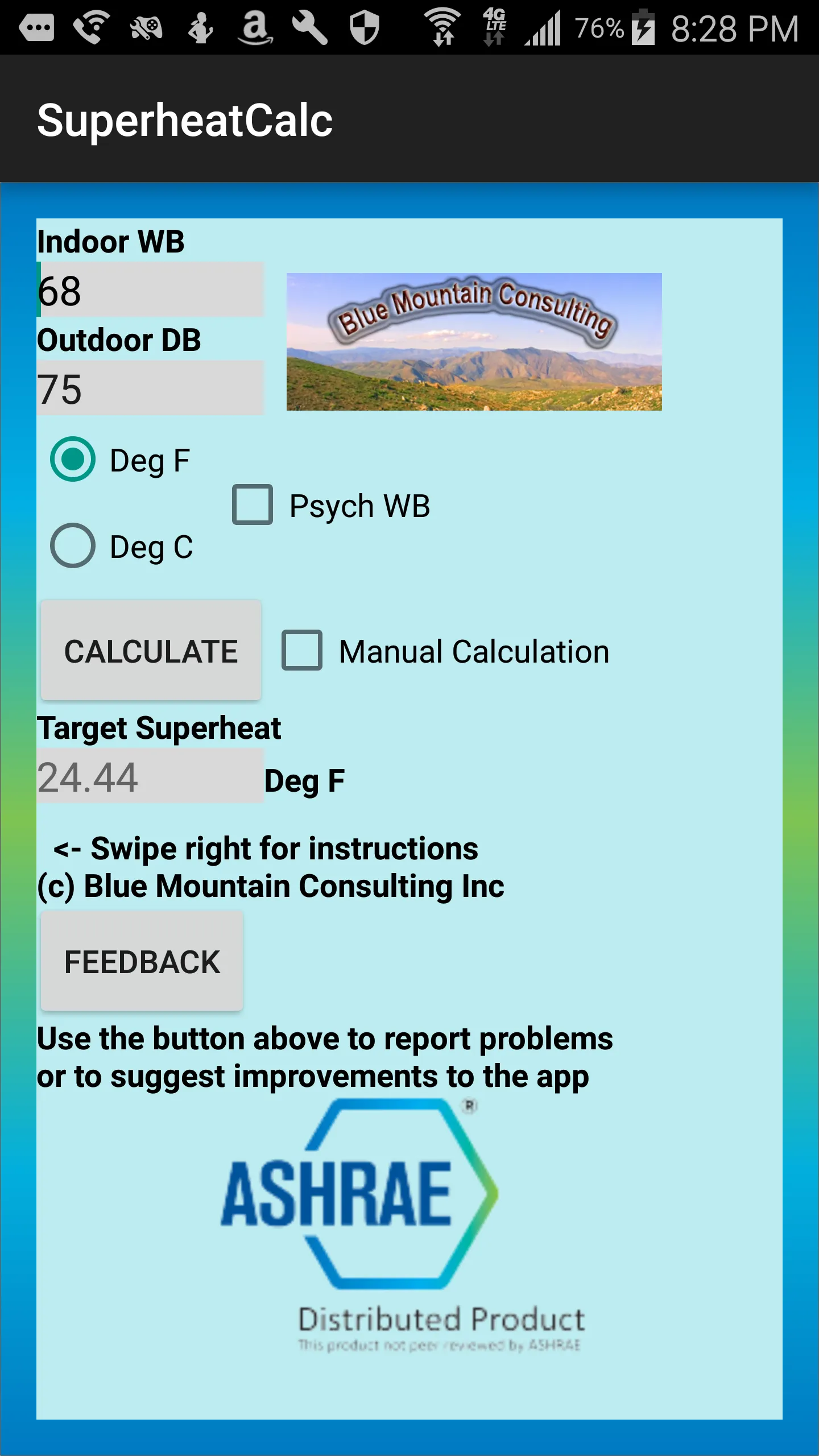 HVAC Superheat Calculator | Indus Appstore | Screenshot