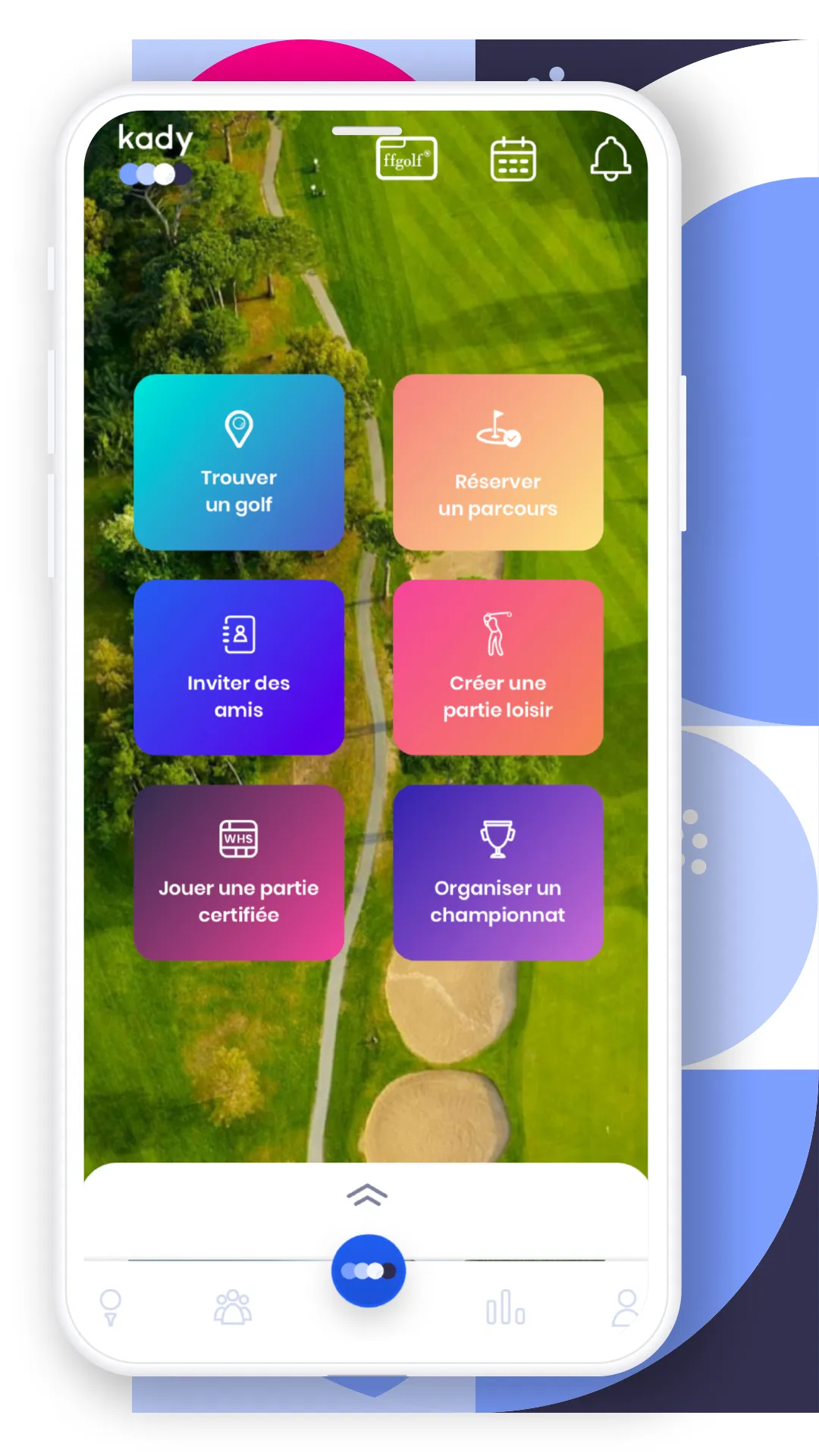 kady Golf, résa, scores & WHS | Indus Appstore | Screenshot