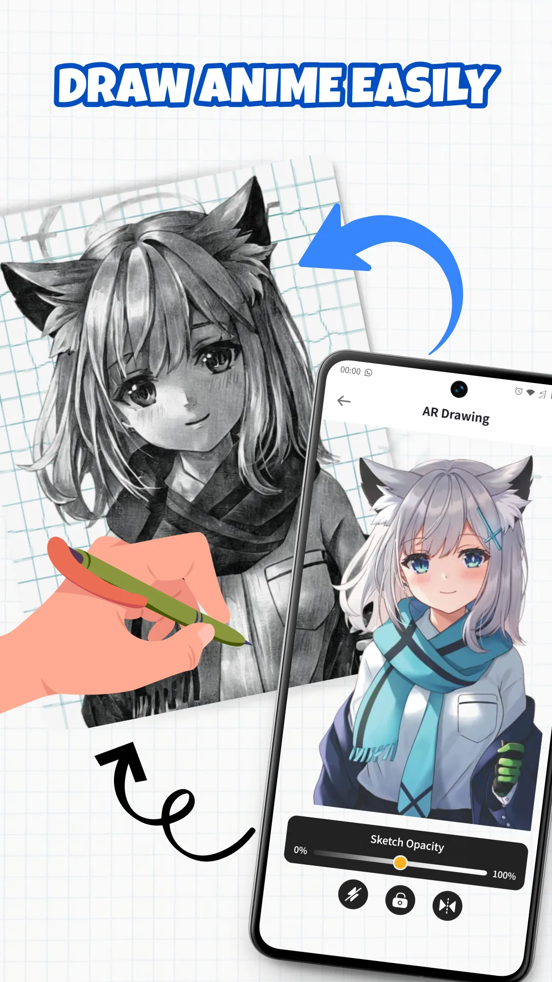 AR Drawing Anime: Draw sketch | Indus Appstore | Screenshot
