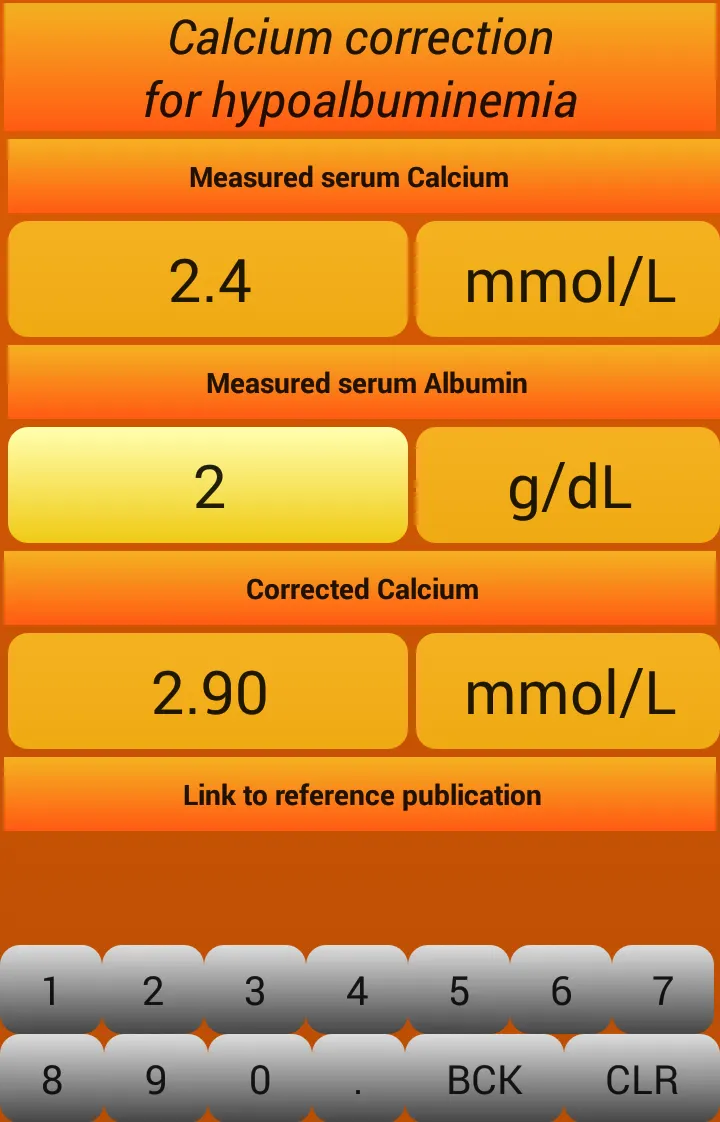 Calcium Correction For Albumin | Indus Appstore | Screenshot