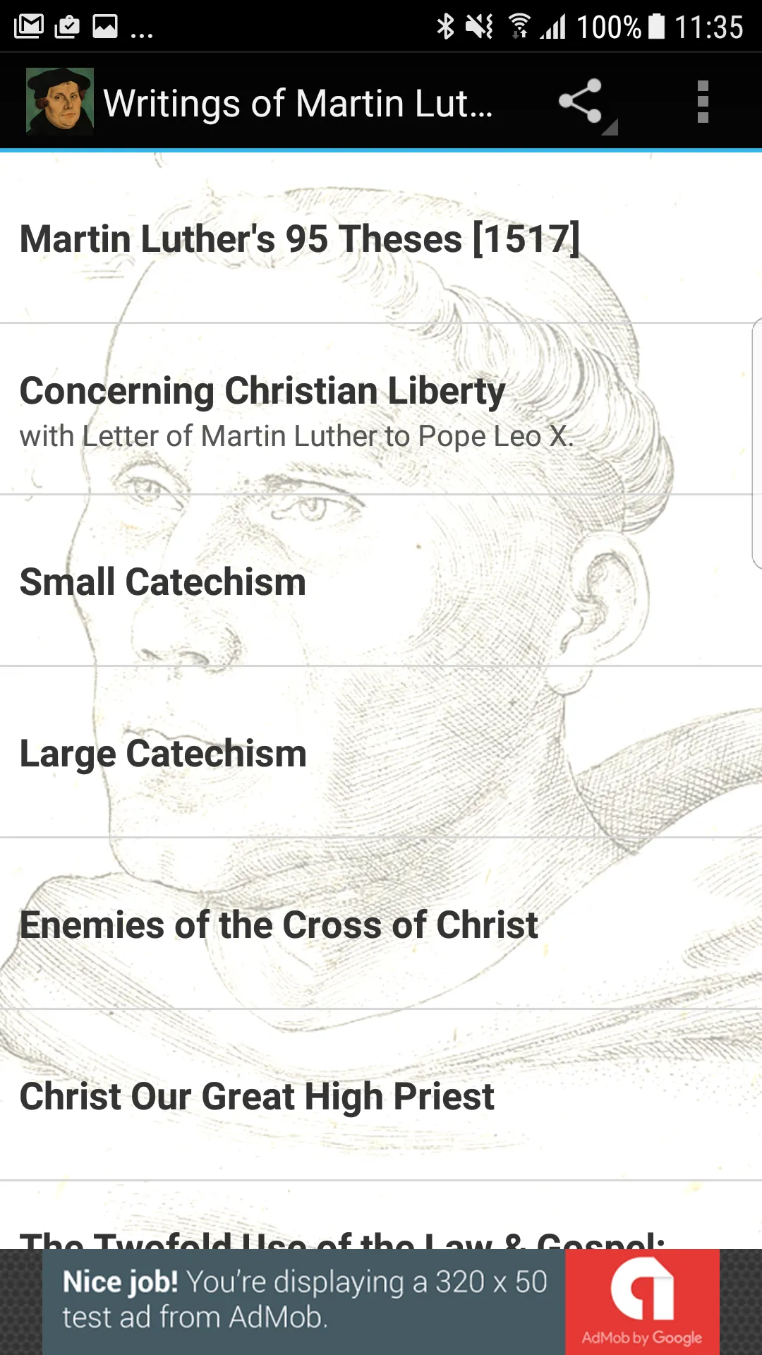 Writings of Martin Luther | Indus Appstore | Screenshot