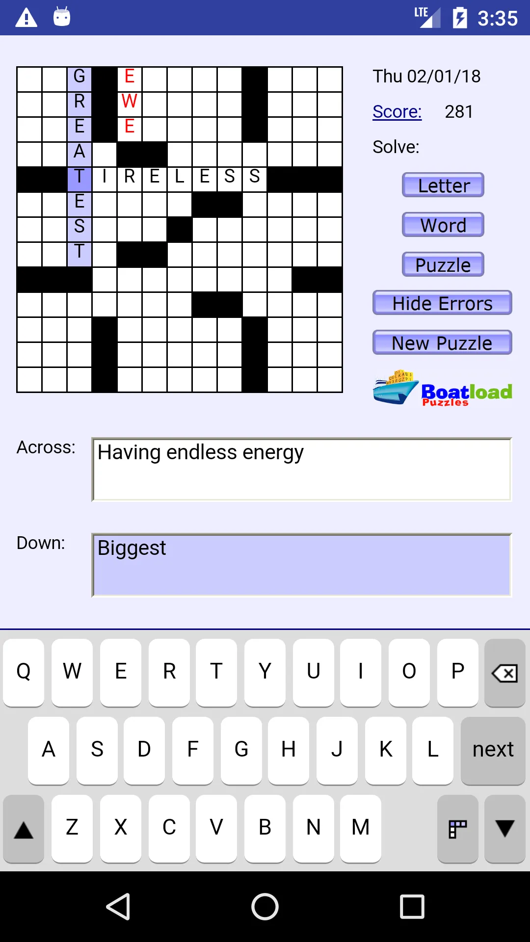 Daily Crosswords | Indus Appstore | Screenshot