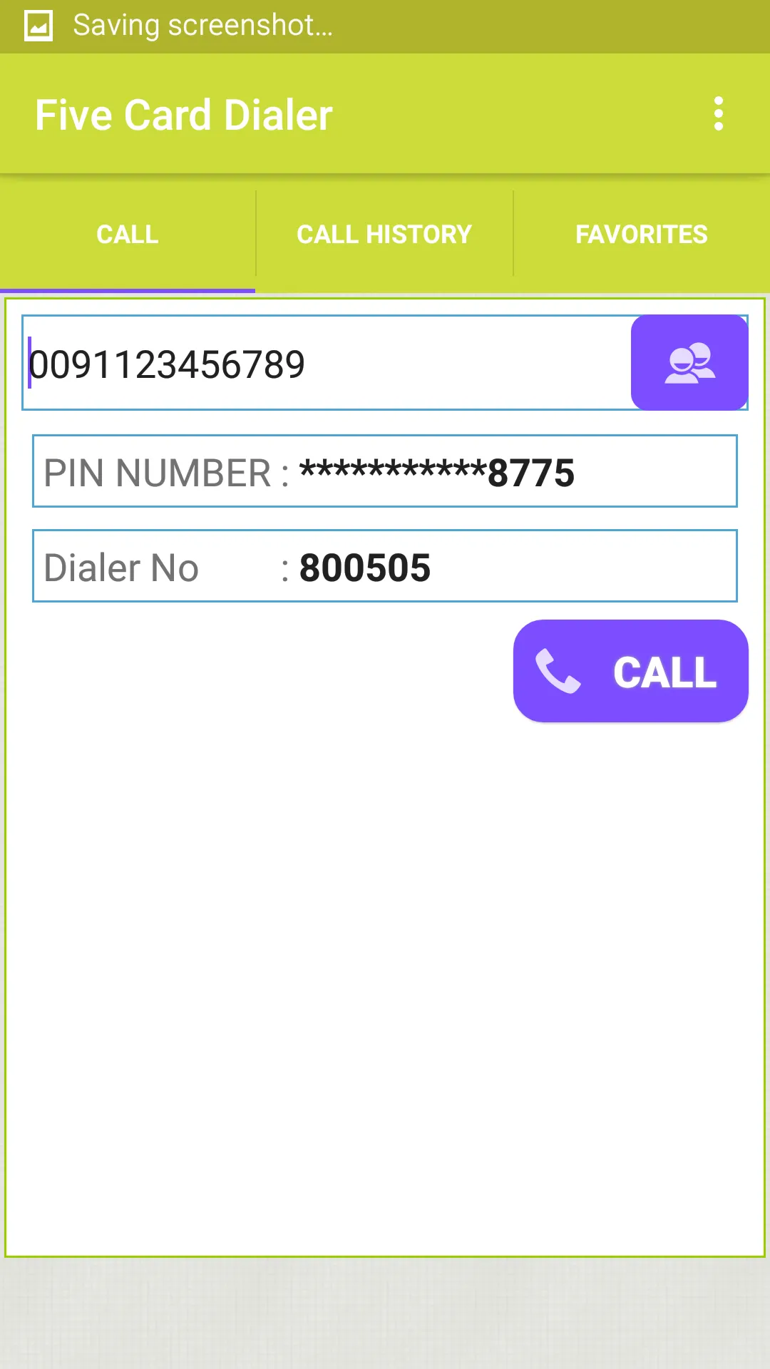 Five Card Dialer | Indus Appstore | Screenshot