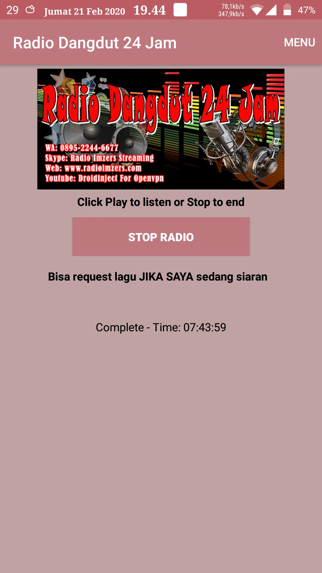 Radio Dangdut 24 Jam | Indus Appstore | Screenshot