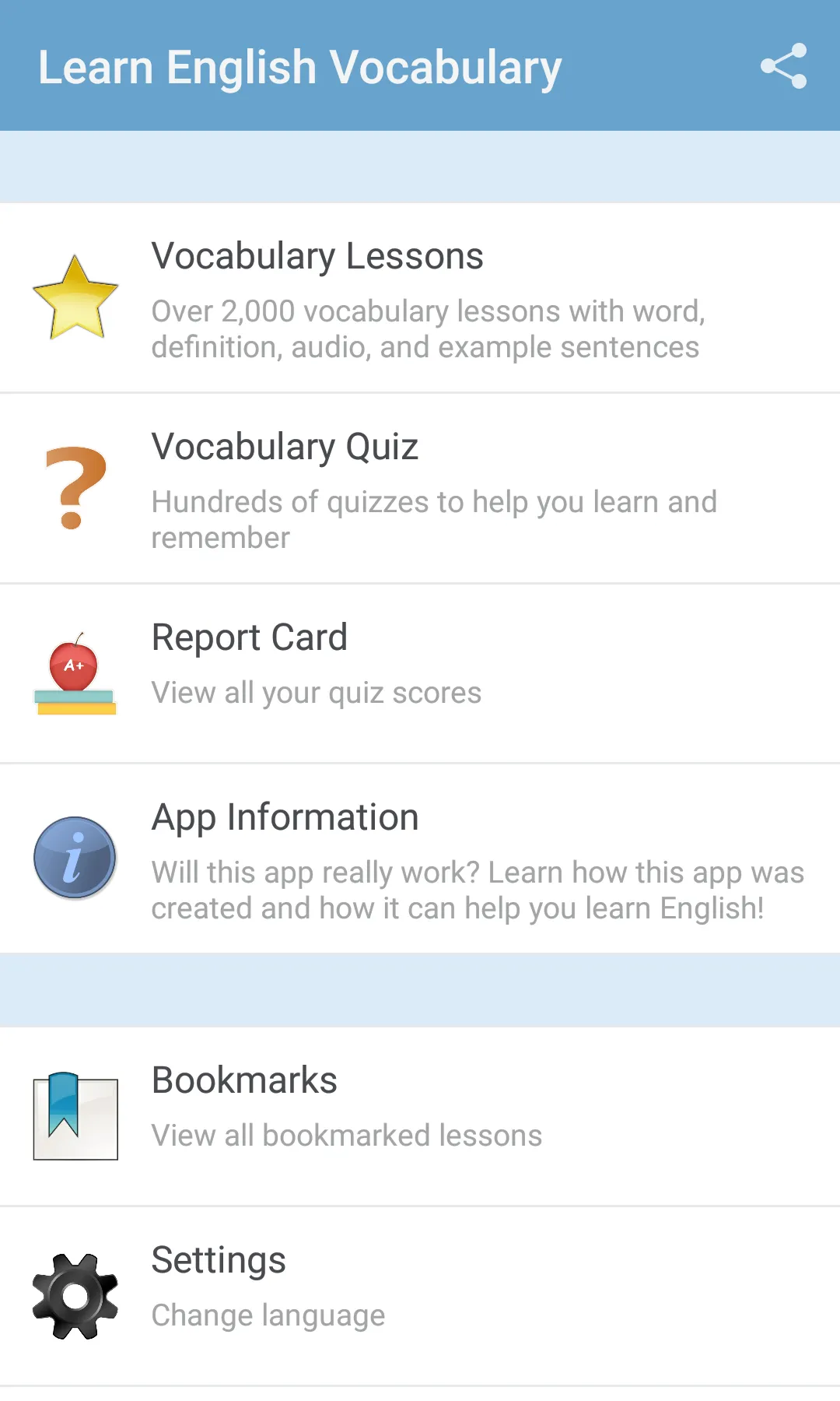 English Vocabulary | Indus Appstore | Screenshot