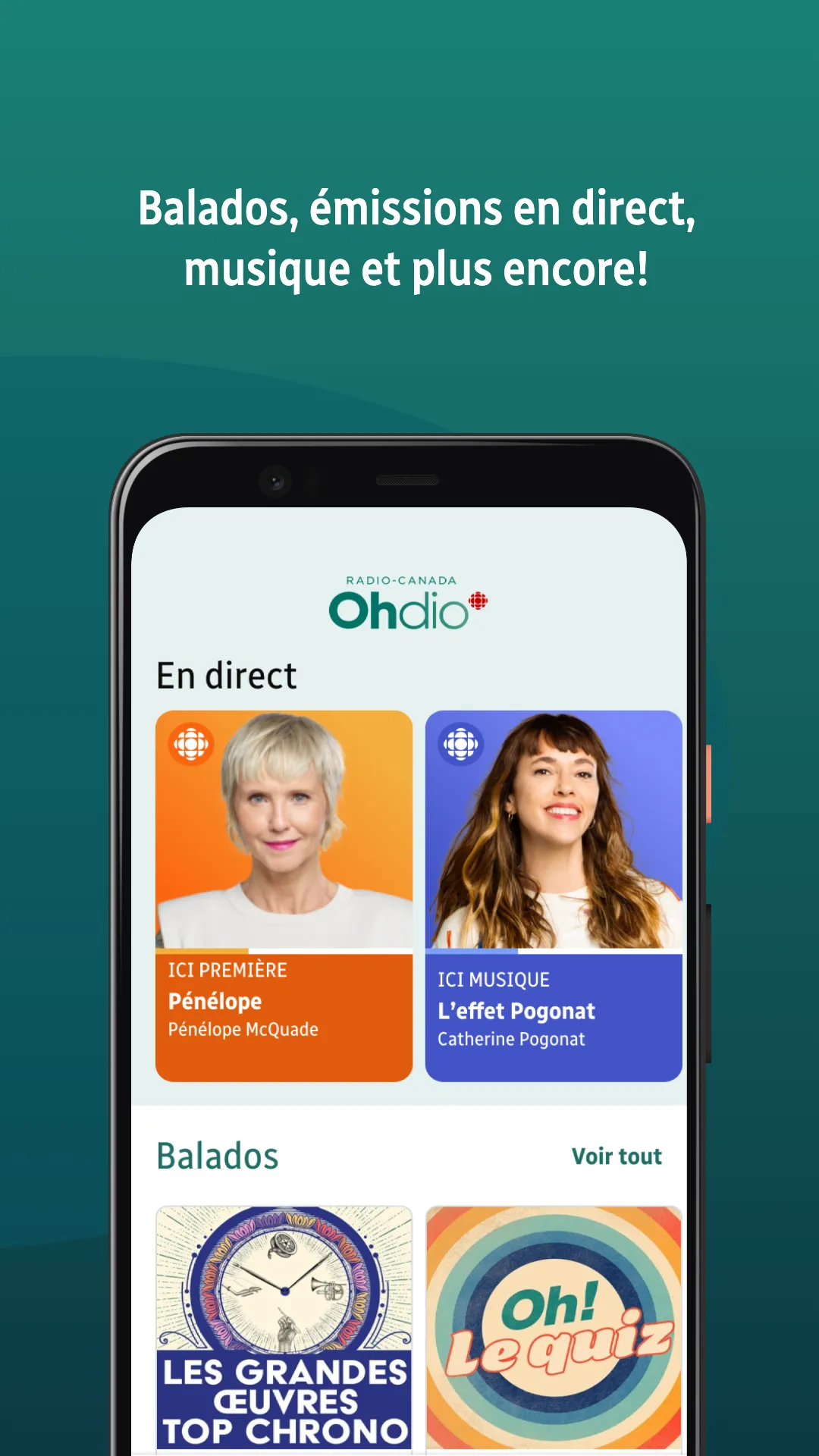 Radio-Canada OHdio | Indus Appstore | Screenshot