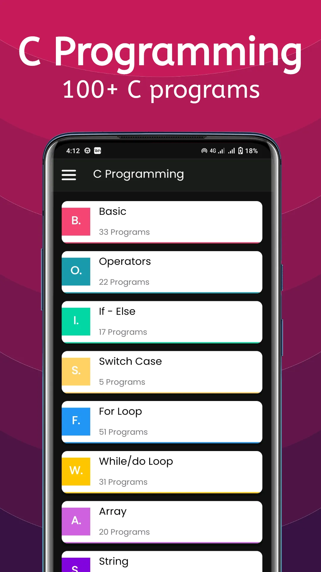 C Programming ( C Programs ) | Indus Appstore | Screenshot