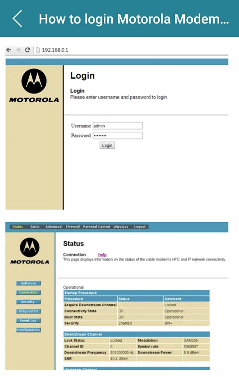 Motorola Modem Router Guide | Indus Appstore | Screenshot